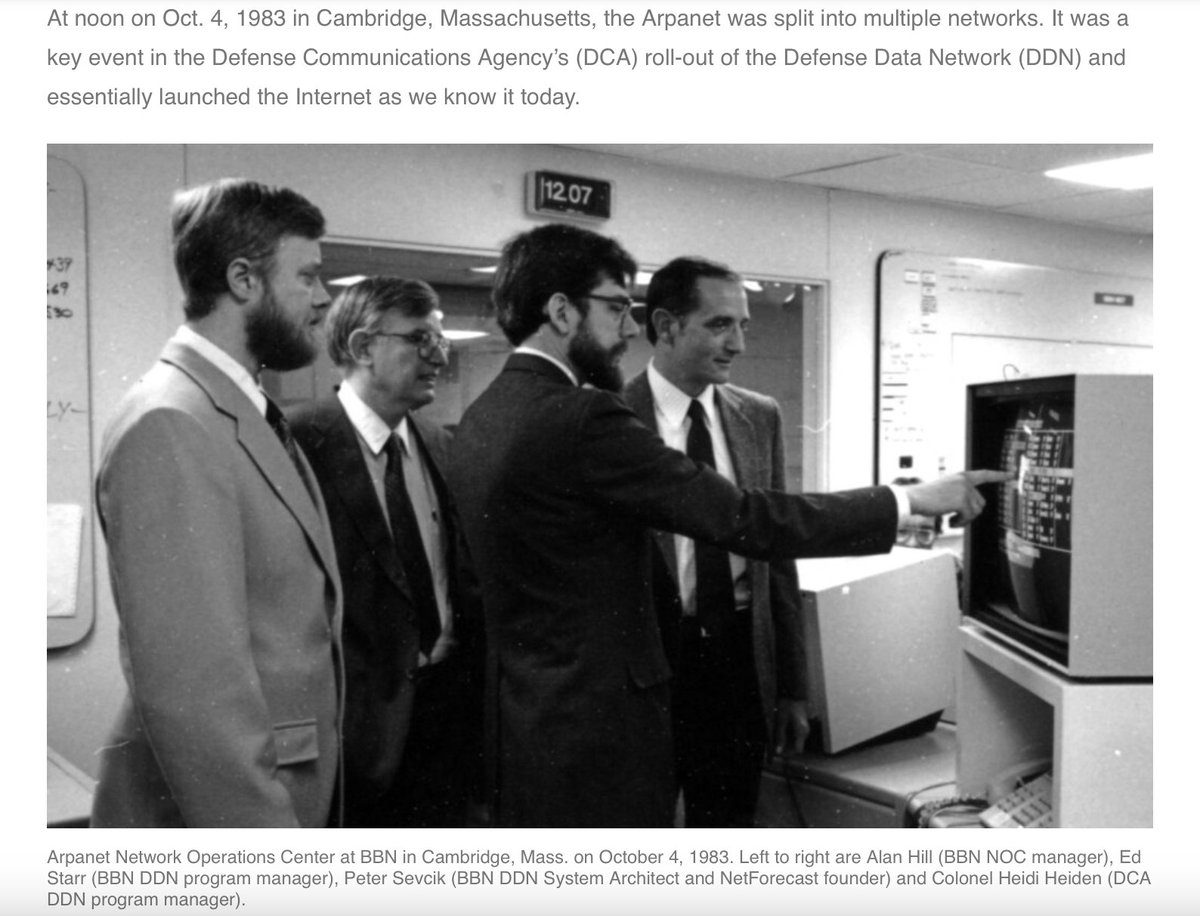 FBorsik's tweet image. &quot;On October 4, 1983 the internet became a true network of networks! Our founder, Peter Sevcik played a pivotal role in making that happen.&quot; @net4cast 

Read about it here:
netforecast.com/news/fortieth-…

#ARPANET #NSFNET #MILNET #TCPIP