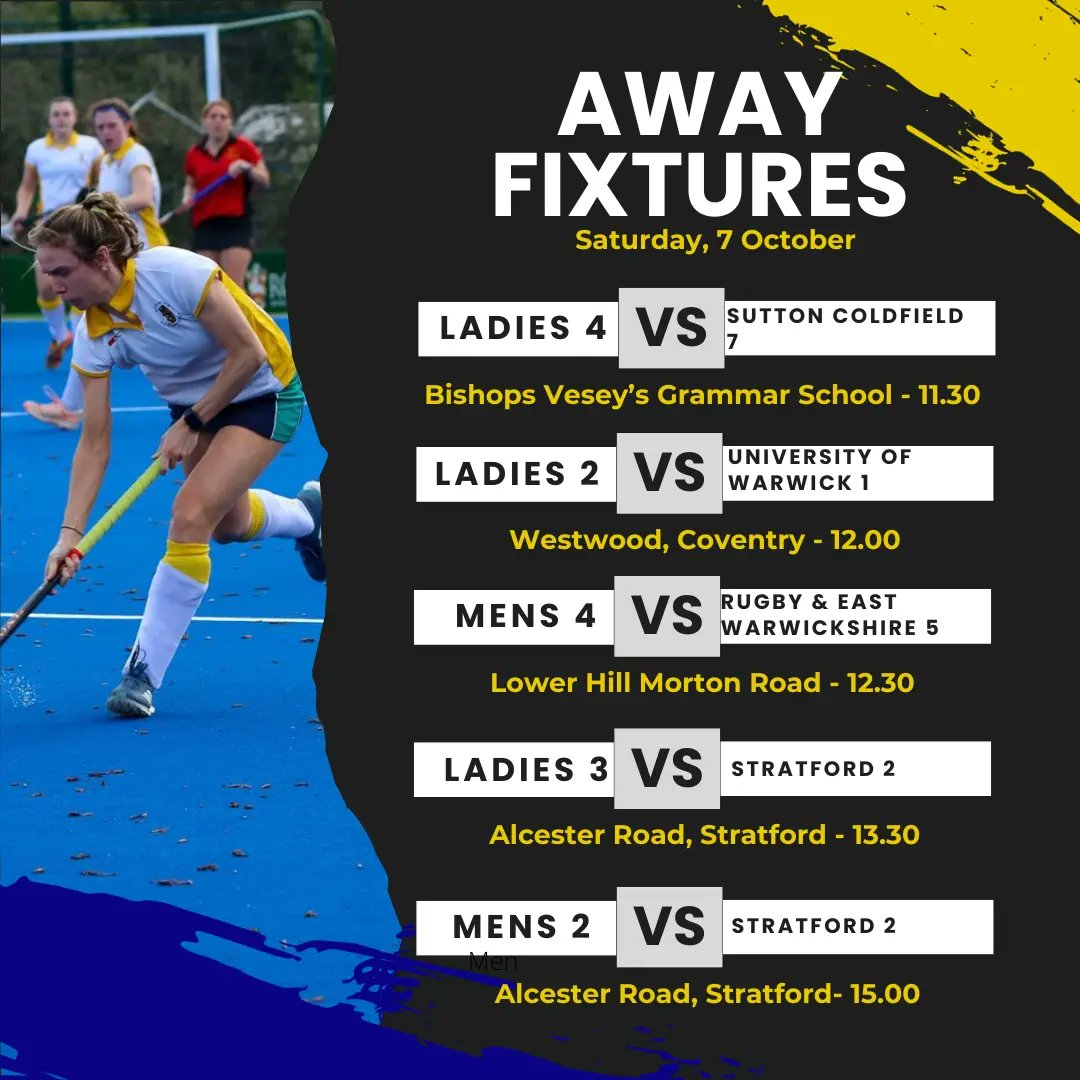 Lots of big games this week, and the weather is looking lovely so it would be great to have lots of supporters on the sidelines! Good luck everyone 💙💛