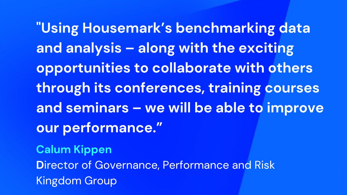 We were thrilled to welcome <a href="/kingdom_ha/">Kingdom Housing Association</a> to Housemark earlier this year. We spoke to Calum Kippen, Director of Governance, Performance and Risk at Kingdom Group, on why they decided to join. Read the full Q&amp;A here: housemark.co.uk/news/housemark…