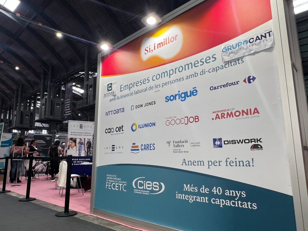 🔝No podem estar més contents de cóm ha anat la #firasimillor, tant per la participació d'empreses compromeses amb la inclusió de les persones amb discapacitat com per l'entusiasme i ganes de treballar de tots els candidats.👏👏