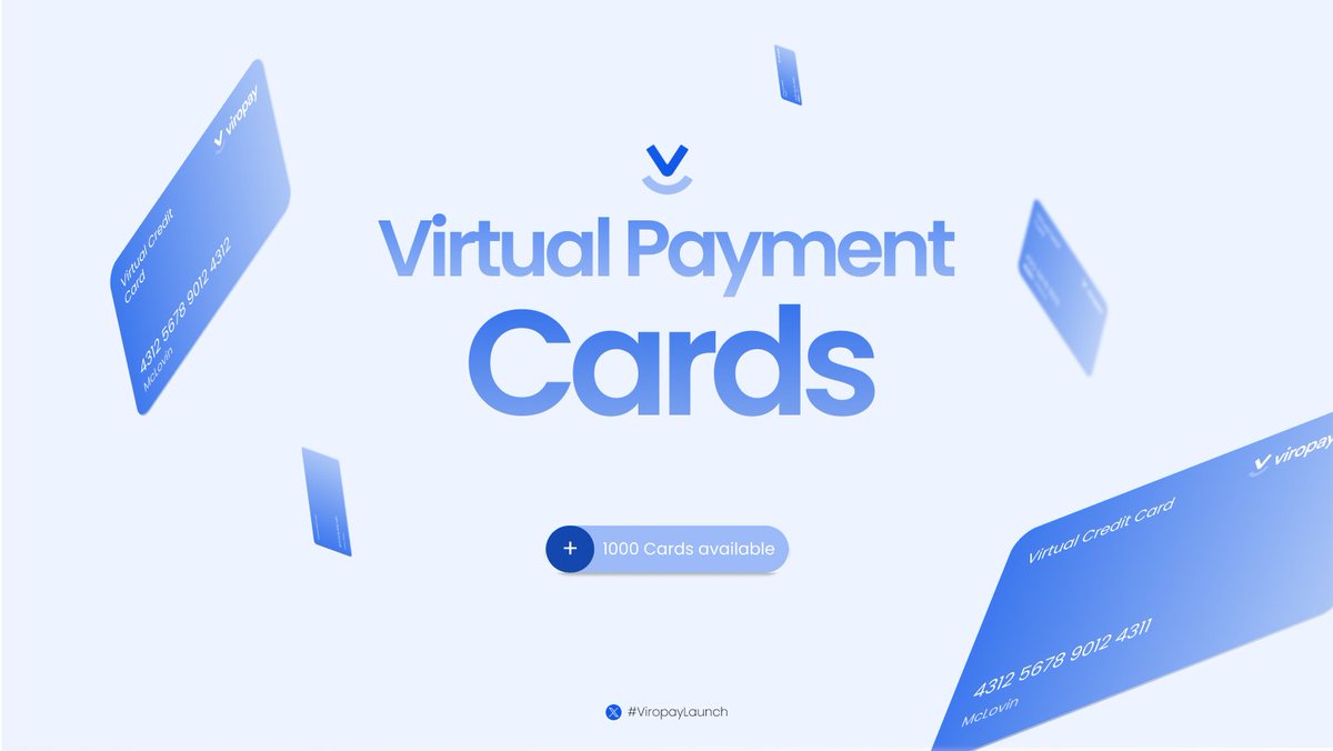 Virtual Debit Cards 💳

Ready to scale up your business? 🚀

Viropay empowers you to generate up to 1000! virtual debit cards effortlessly.

🔹 Card creation in bulk
🔹 Export card details in seconds

Shop all your business purchases with ease.

#ViropayLaunch