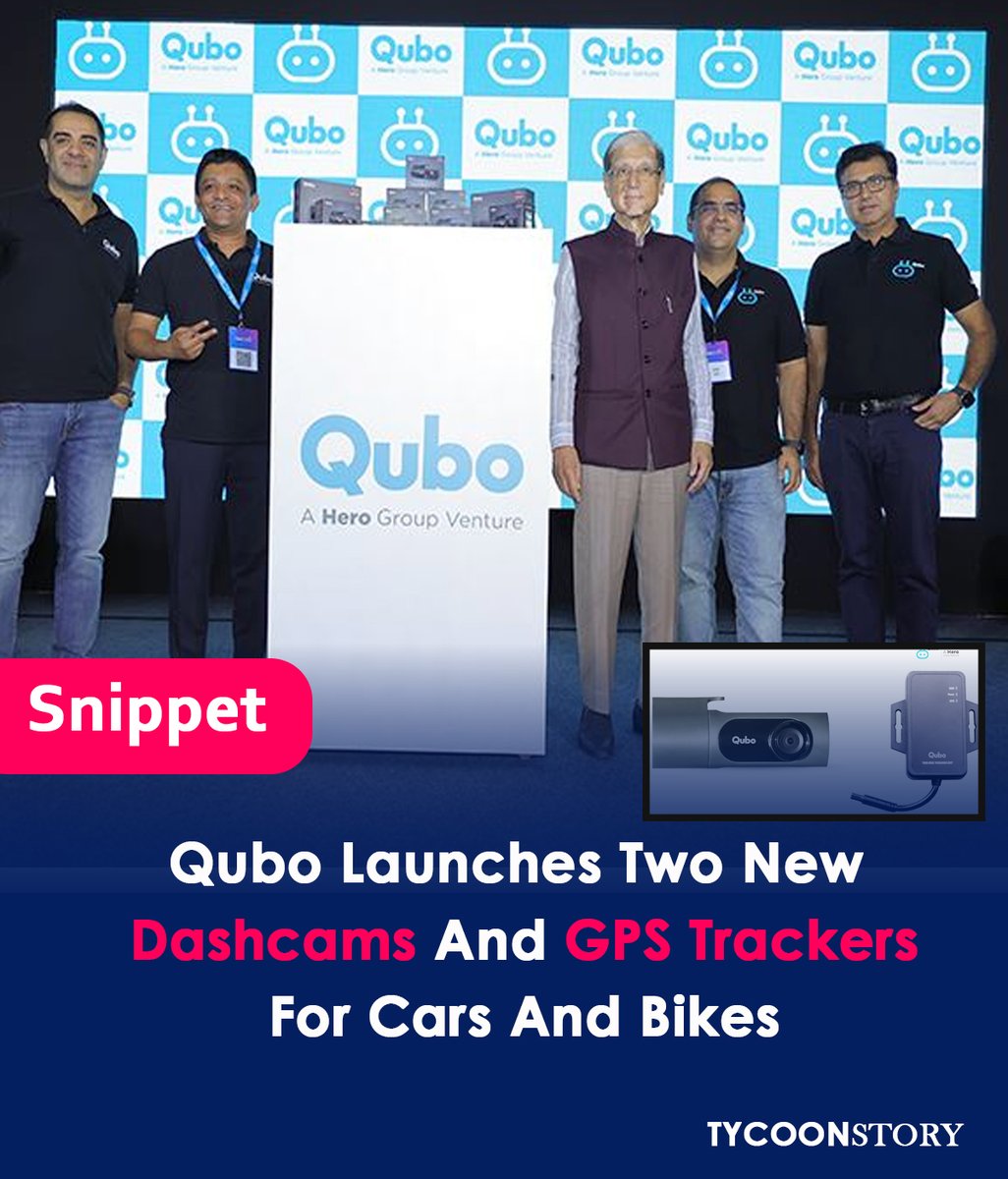 TycoonStoryCo's tweet photo. Qubo Launches New Gps Trackers For Cars And Bikes, With Real-time Tracking And Safety Features.
#QuboGPSTracker #QuboConnectedWorld #GPSTracker #BikeGPSTracker #VehicleGPSTracker #GPSTracking #VehicleTracking #CarTracking #BikeTracking #SafetyFirst #SmartDevices @QuboWorld https://t.co/DO1Iw1GyiP