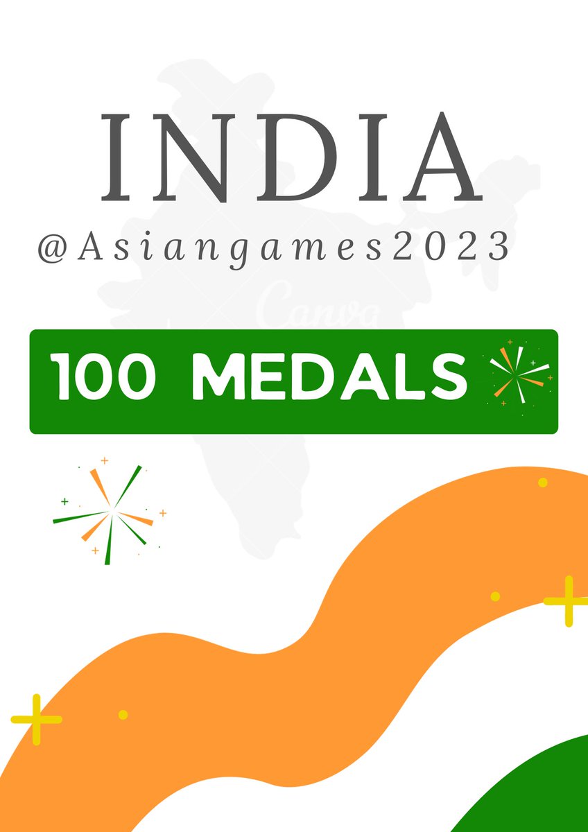 BREAKING 🚨

INDIA are assured of 100 medals at the 19th Asian games held in China. Proud moment for our nation 🇮🇳🔥

#IndiaAtAsianGames #AsianGames2023medals #Cheer4India #Abkibaar100 #MXM