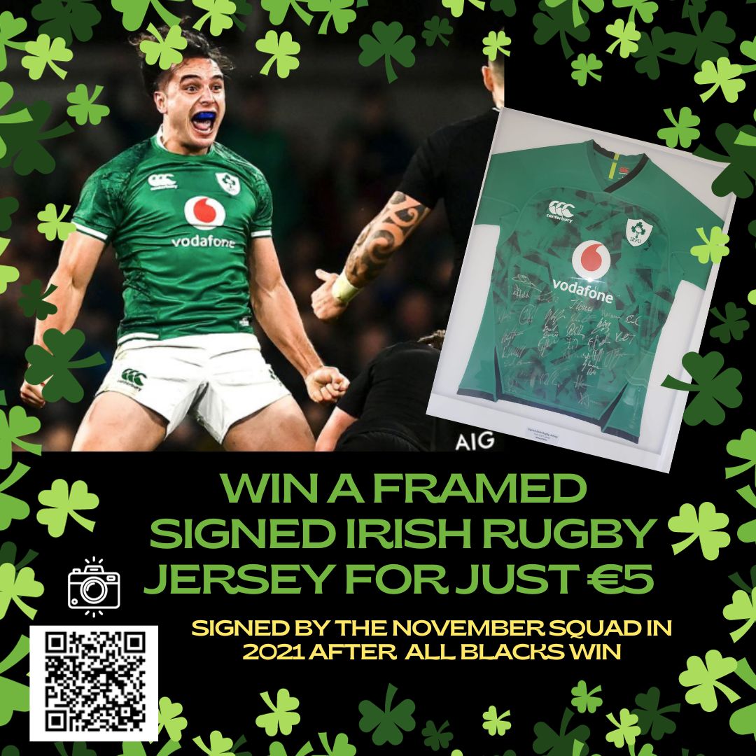 ☘️World Cup Raffle☘️☘️ We have brilliant prize of a signed Irish Rugby Jersey that is framed. The jersey is signed by the Irish squad that was involved in beating the All Blacks team in November 2021. Tickets for the Raffle are only €5 each. member.clubspot.app/club/rosemount…