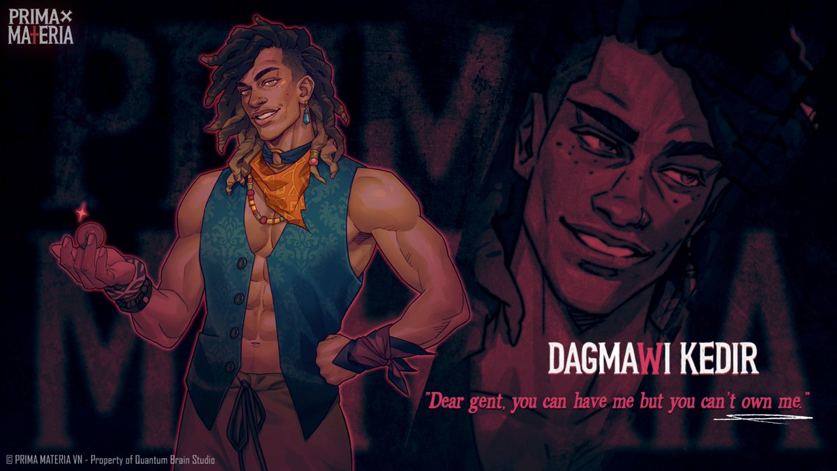 "Dear gent, you can have me but you can't own me."   

✦ Name: Dagmawi Kedir (Dag) 
✦ Class: Thief  
✦ Role: Professional snatcher

#primamateriaVN #dagmawikedir