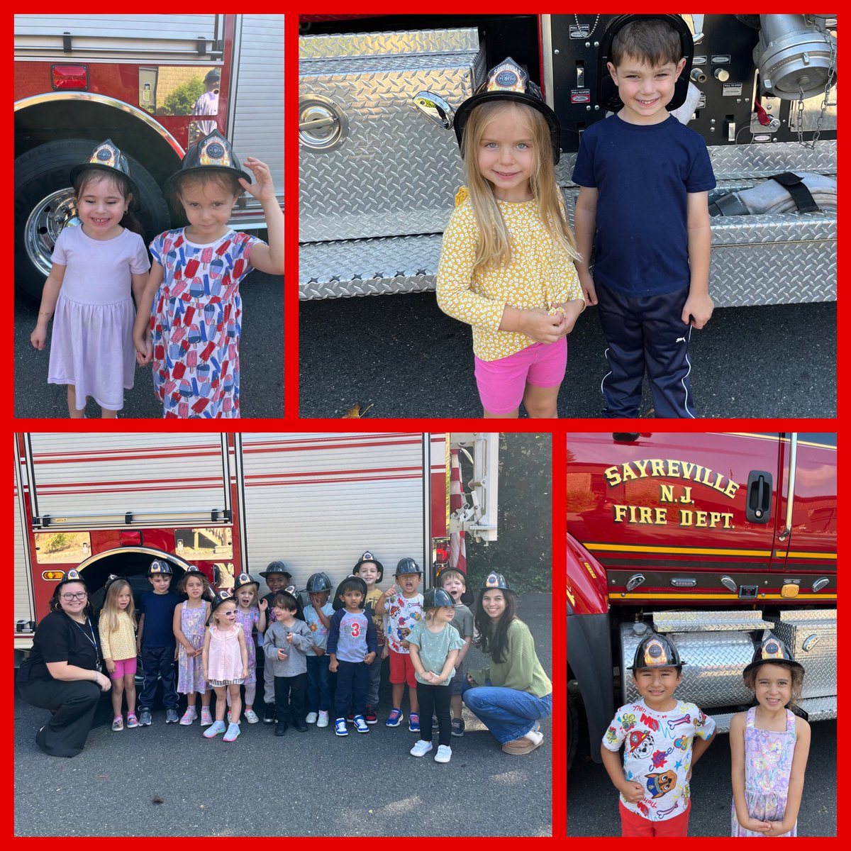 Thank you to the Sayreville Fire Department for helping us kick off fire prevention month! These preschoolers had a great visit! 🚒