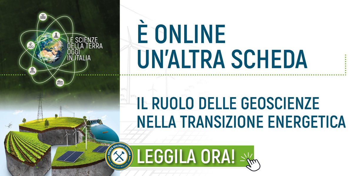 ‼️Online un altro approfondimento sul ruolo delle Scienze della Terra oggi in Italia. In questa nuova scheda l'importanza delle geoscienze nella transizione energetica.
➡️ Consulta la scheda e lascia il tuo commento!
socgeol.it/N5518/il-ruolo…