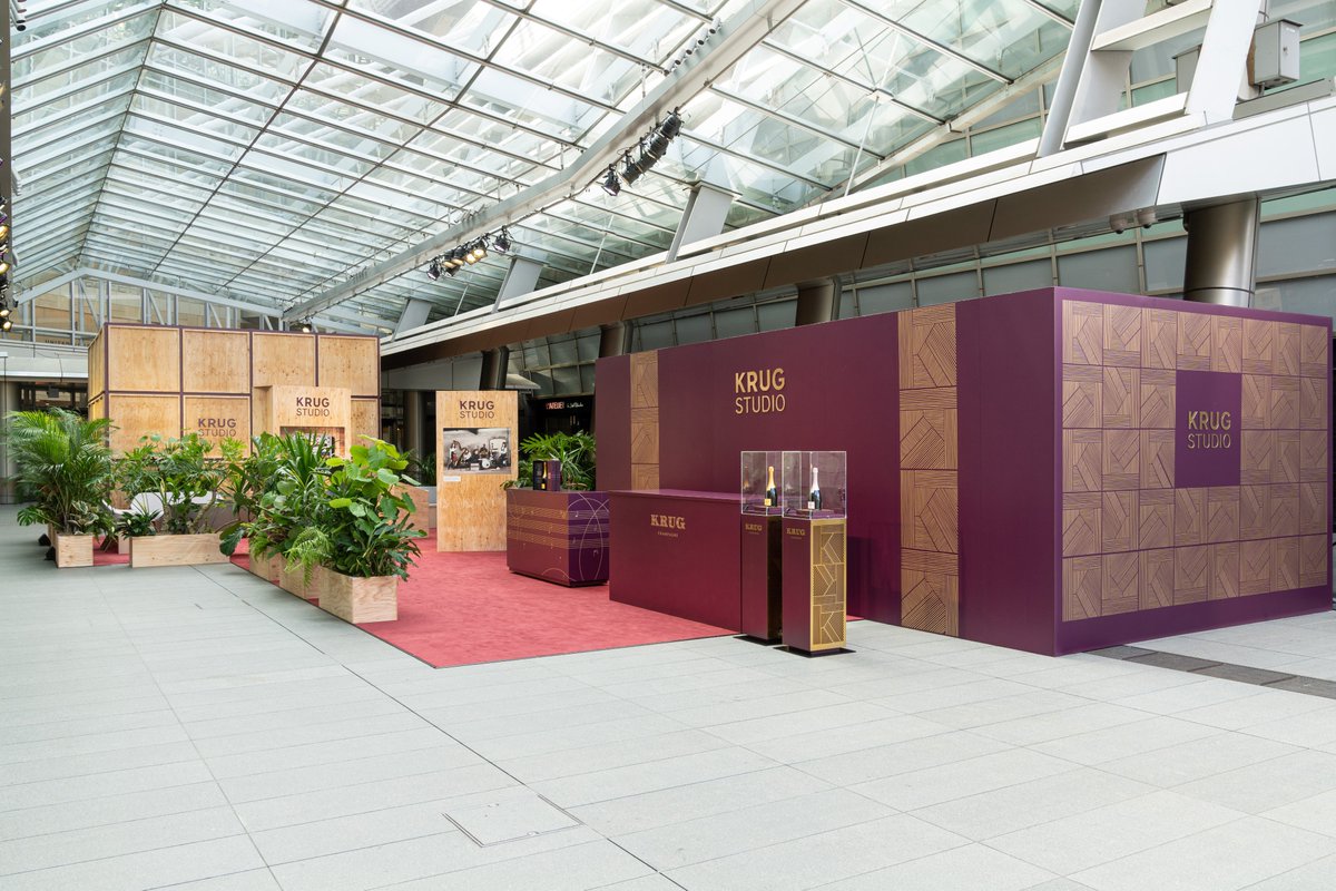 Krug's tweet image. KRUG STUDIO POP-UP MUSIC PAIRING EXPERIENCE IN TOKYO, JAPAN. 
A multi-screen and surround sound experience, powered by @DEVIALET, for a suspended tasting moment in time with Krug. 

Until October 9.

#KrugStudioTokyo
#DevialetPhantom
#KrugxMusic
#TastingSound