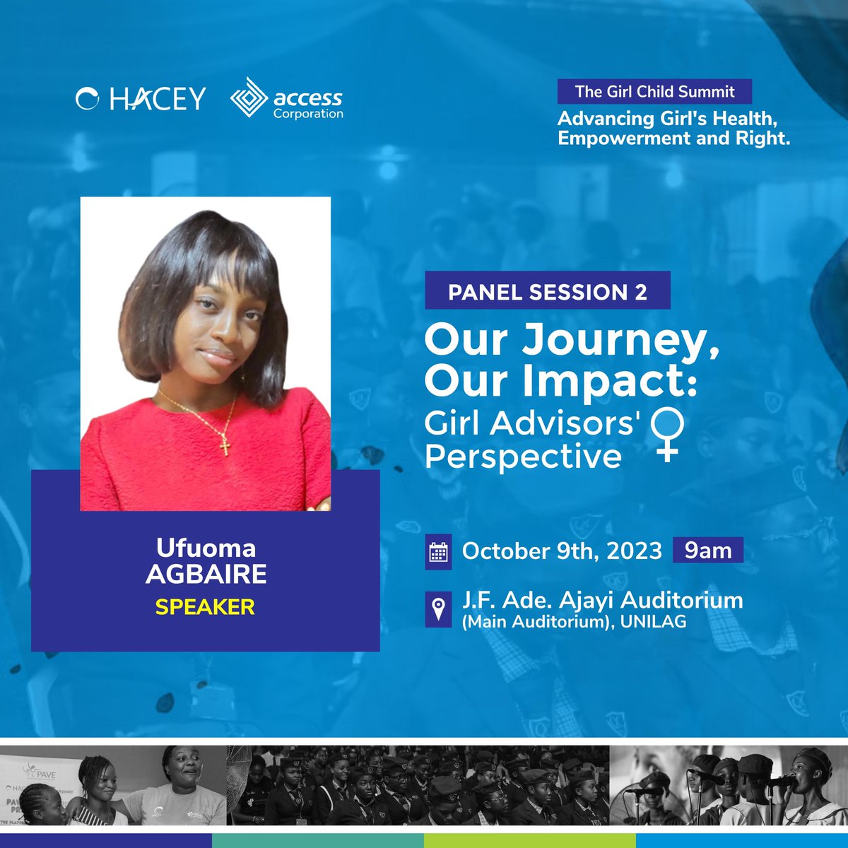 haceydev's tweet photo. Ever been inspired by someone's journey and felt your perspective on life shift? 🌟✨ Get ready to experience that transformation at the Girl Child Summit 2023! 🚀🌸
Join us for an enlightening and inspiring event that will empower you to live your best life.
#IDOTGC https://t.co/2U9oSxWkMl