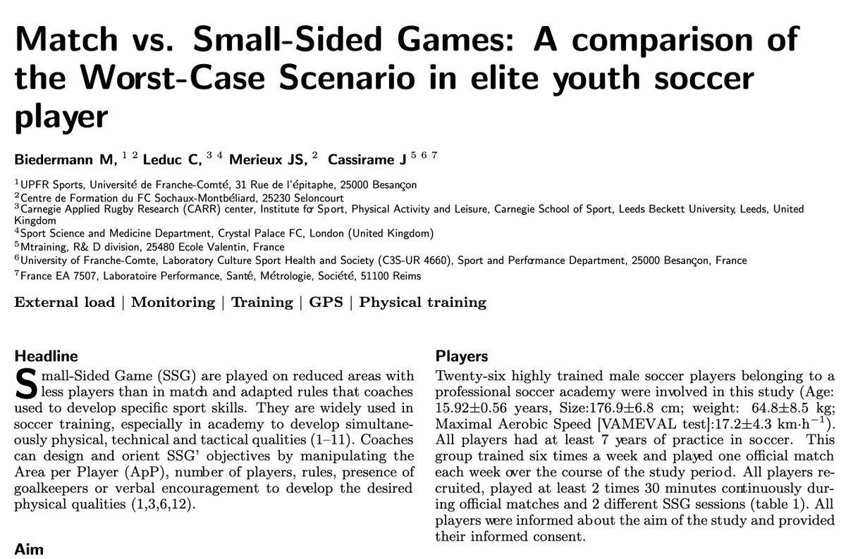 ThePowerTracker's tweet photo. 👀🆕 article on small-sided games and implications on performance KPIs.
Data has been collected with #gpexe over an 8-week competitive period.
Well done!
@MtrainingFR 🤝
➡️ https://t.co/l5Oa89HIjb
#thepowertracker #perfmax #socceracademy
#socceracademy #performanceanalysis https://t.co/AXoh7CRIRG