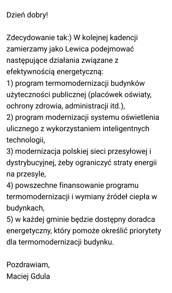 xr_warszawa's tweet photo. Czy, jako członkini Parlamentu, będziesz wspierała programy termomodernizacji domów w Polsce? 
Odpowiedzieli TAK✅
@M_Prokop_P @PolaMatysiak @AM_Zukowska @m_gdula @_mkonieczny @K_Smiszek @WandaNowicka

Cicho siedzą 🙊 @PL_2050 @nowePSL @KO_Obywatelska @pisorgpl 

☎️@ekowyborca https://t.co/eoYXiuYToG
