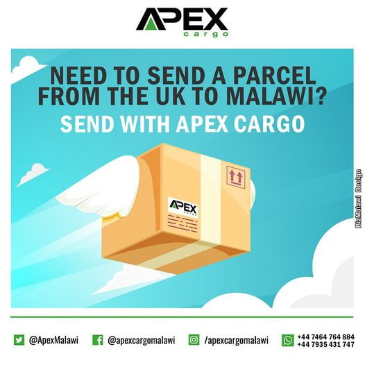 ApexMalawi's tweet photo. Seemless shipping solutions, Apex Cargo delivers your needs from the UK to Malawi.
Contact Us For More Info:
📷 0999 844 515 (MW)
📷 00447935431747 (K)
#ApexCargo #ukcourier  #Malawicourier #safecourier https://t.co/ZczCWrsQHO
