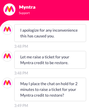 weplaycoins's tweet photo. Did you know that you can place a request to restore expired #myntra credits?

Follow us to get more such eCommerce tips &amp; tricks. https://t.co/SQnmZRNsjK