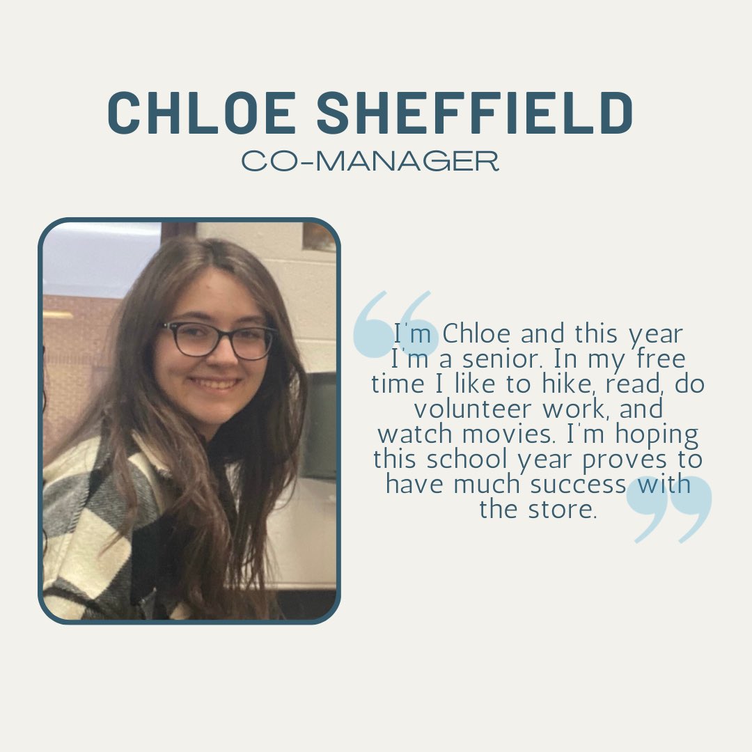 NBHS_Store's tweet photo. To end off #DECASBEWeek, we wanted to introduce you to our 2023-2024 managers!
Managers: Chloe Sheffield and Riya Patibandha
Assistant Manager: Nikhila Malladi
Our managers have already been hard at work this year, especially with SBE week, and are grateful for your support! https://t.co/637U206Rve