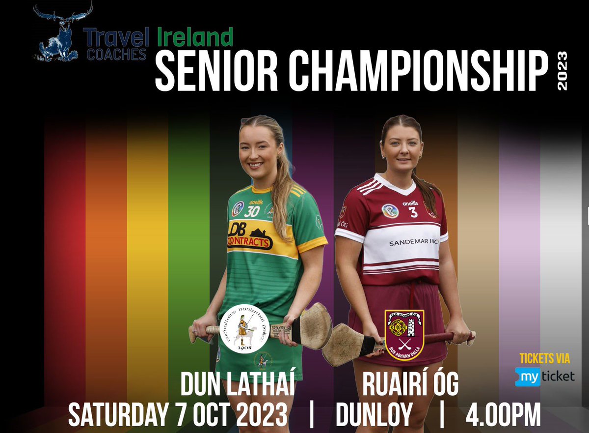 🏆 SENIOR CHAMPIONSHIP 🏆

Travel Ireland Coaches Senior Championship continues this weekend when Dunloy Cuchullains take on Ruairí Og Cushendall 

📆Saturday 7th October 
⏰4pm  
🖲 Dunloy Cuchullains 

Get your tickets now on MyTicket App buyticketapp.co.uk/app