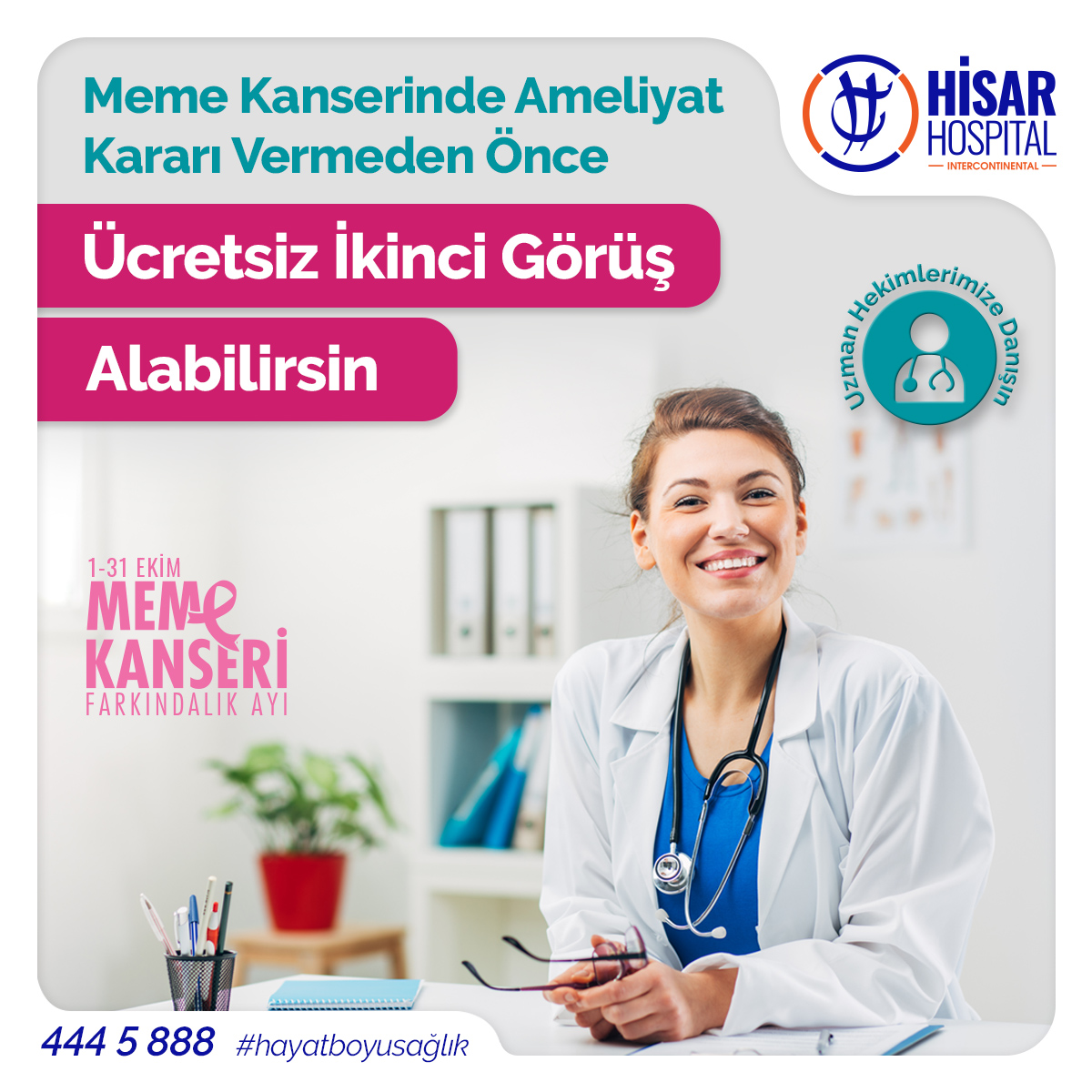hisarhospital's tweet photo. Meme kanserinde ameliyat kararı vermeden önce alanında uzman hekim kadromuzdan ücretsiz ikinci görüş alabilirsin. Detaylı bilgi için
https://t.co/YFlmed6wBn
#memekanseri #geçkalma #memekanseriylemucadele #memekanserifarkındalığı #memekanseritedavisi #memekanserifarkındalıkayı https://t.co/Ct1GBvgxMc