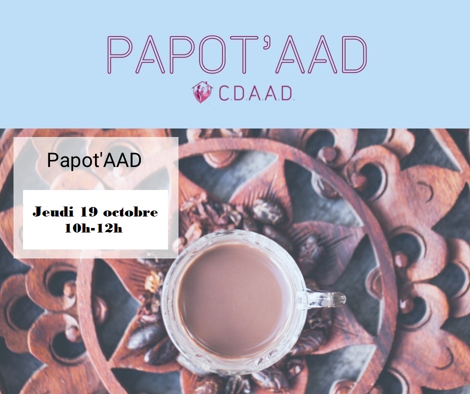 assoCDAAD's tweet photo. Prochaine PAPOT'AAD organisée par le @CDAAD prévue le jeudi 19 octobre de 10h à 12h en visio ... inscriptions ici :  https://t.co/W3Bat9ZLsl Un temps d'échange entre parents qui ont vécu ou qui projettent de vivre un #AAD Accouchement Accompagné à Domicile https://t.co/TXQucd4FEK