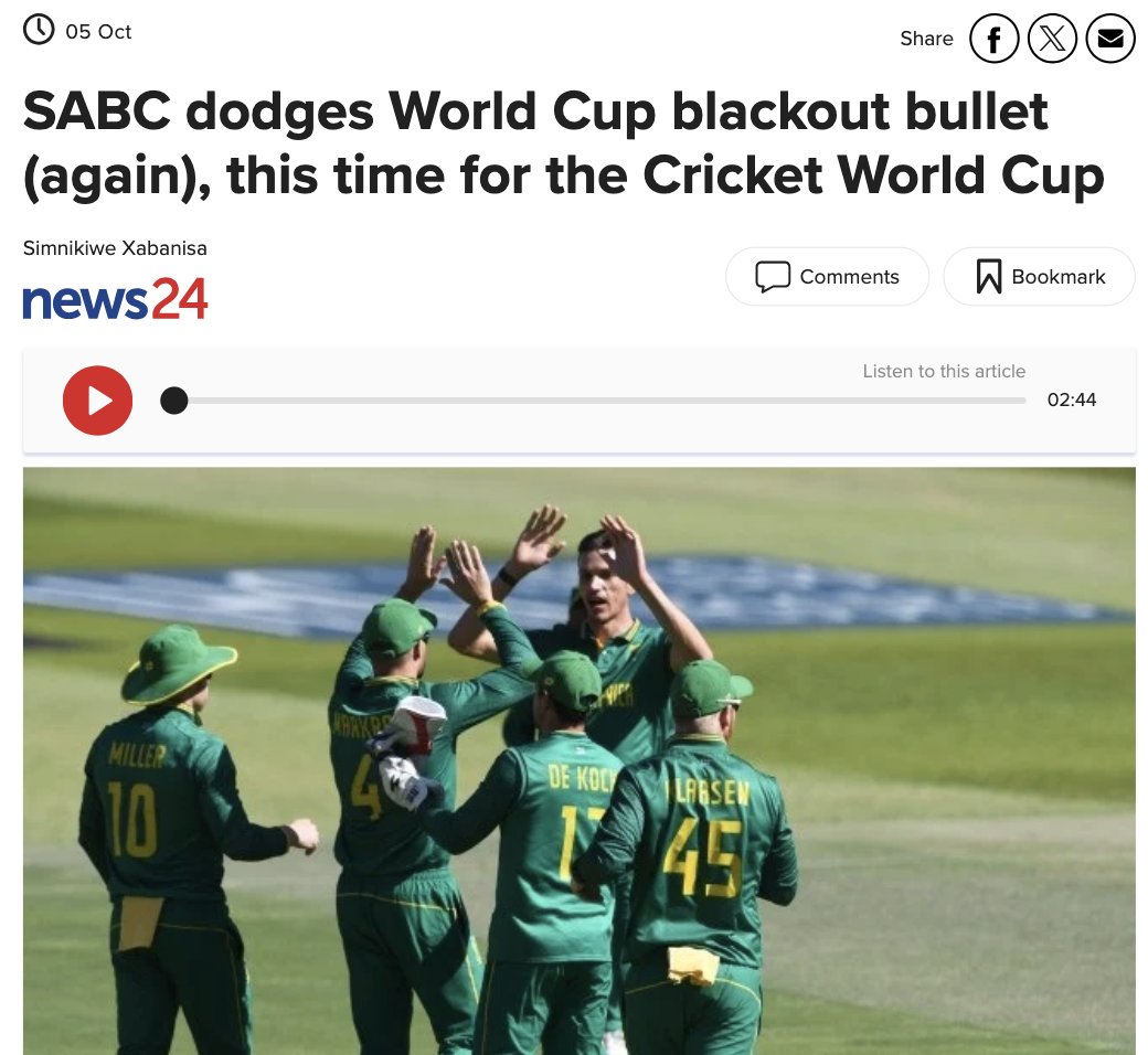 mmarkovitz's tweet photo. Two questions for @News24: 

Is there a self-censoring editorial call never to mention SABC's complaint to @CompComSA when reporting on sports rights negotiations with @MultiChoiceGRP? 

Why is it portrayed as odd that sponsors make it possible for SABC to broadcast big events? https://t.co/K0zrSfc8WL