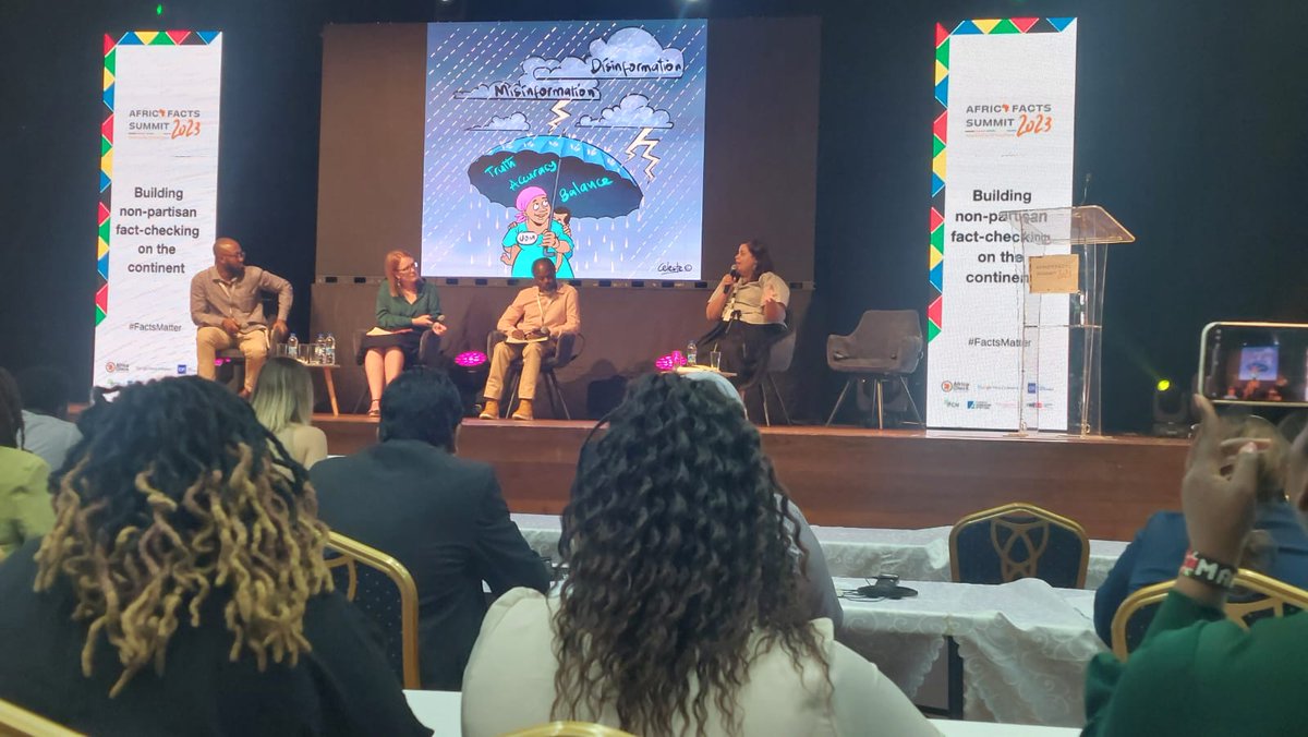 ArwaKooli's tweet photo. Our Panel on Combattong dis-and misinformation through education and media liteacy @AfricaCheck #AfricaFactsSummit2023 https://t.co/cj5d0MOizF