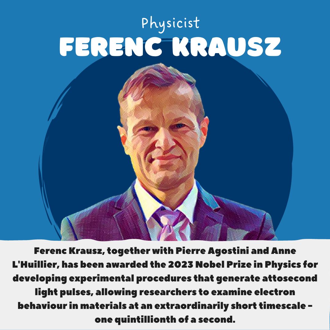 interrelocation's tweet photo. 🔬 Science and compassion unite! Ferenc Krausz, the genius behind attosecond light pulses, takes home the 2023 Nobel Prize in Physics. His generosity knows no bounds as he directs the prize money to #Science4People, aiding #Ukraine in times of need. 
 #NobelPrize https://t.co/CHoqSgR6EM