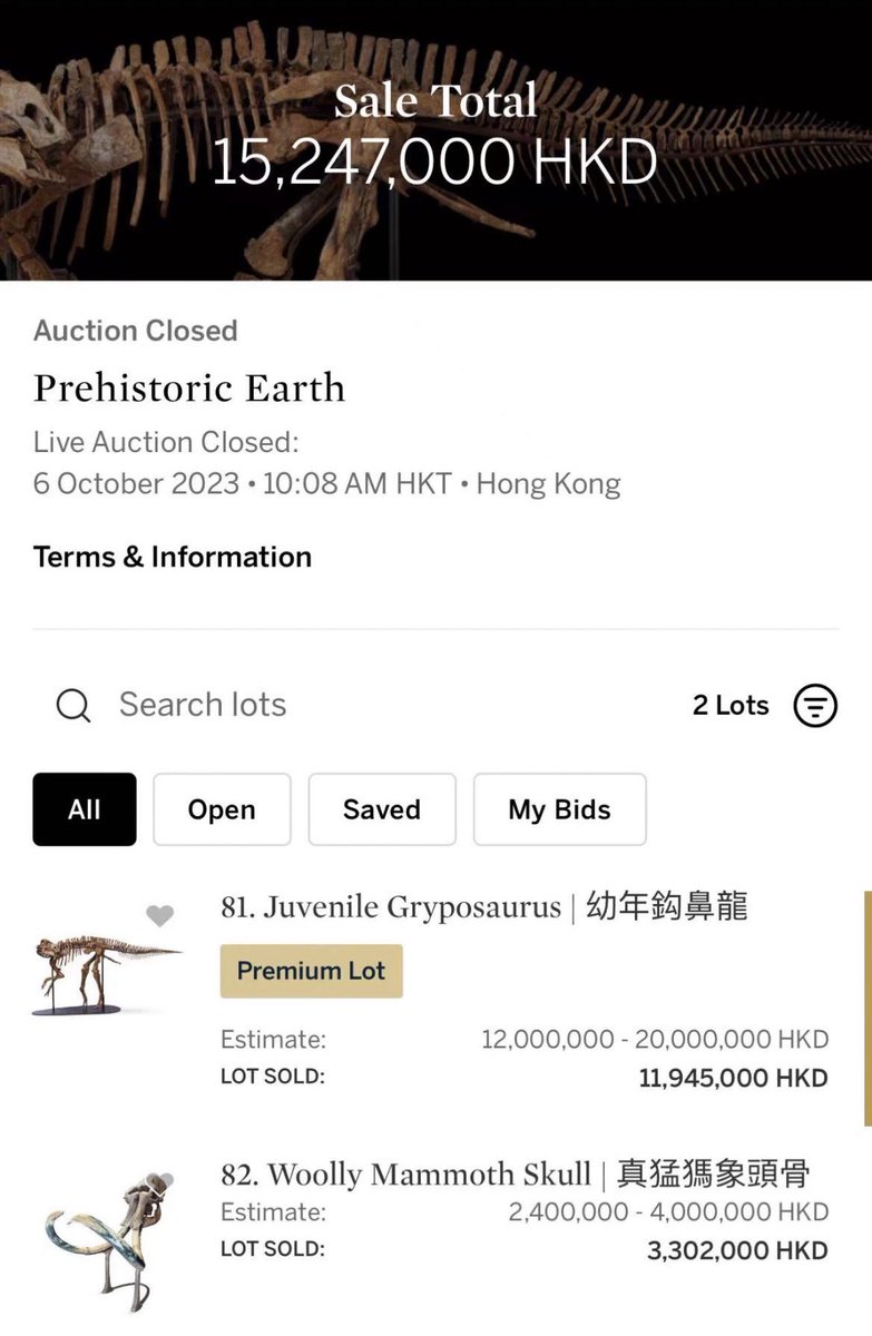 thought the dino would go higher @Sothebys 
definitely an impressive friend to have in your living room

#SothebysHongKong
