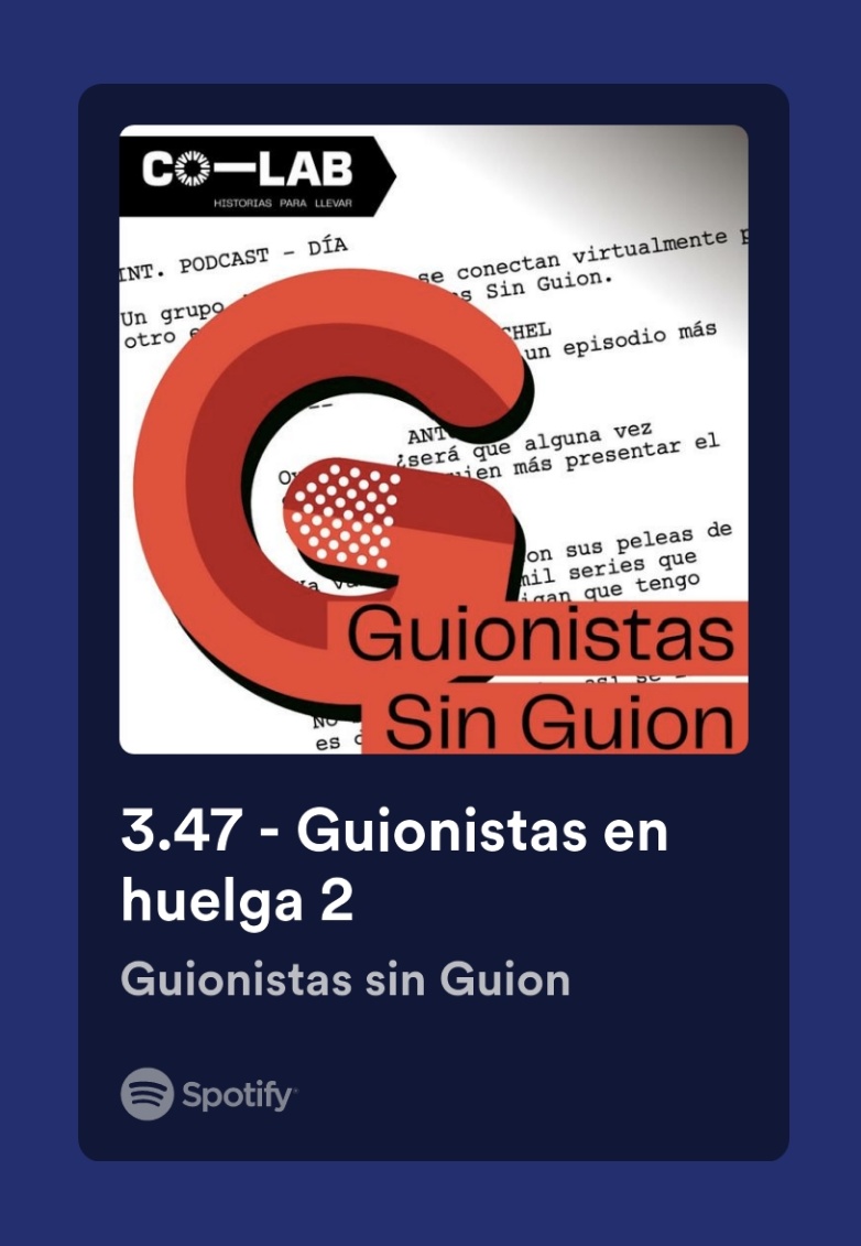 Si traen ganas de escuchar un podcast chingon*, les recomiendo <a href="/CoLabHistorias/">Co-Lab Historias para llevar</a> 

_______________
*Y <a href="/PDD_podcast/">Para Dormir Después</a> que es la recomendacion de la casa.