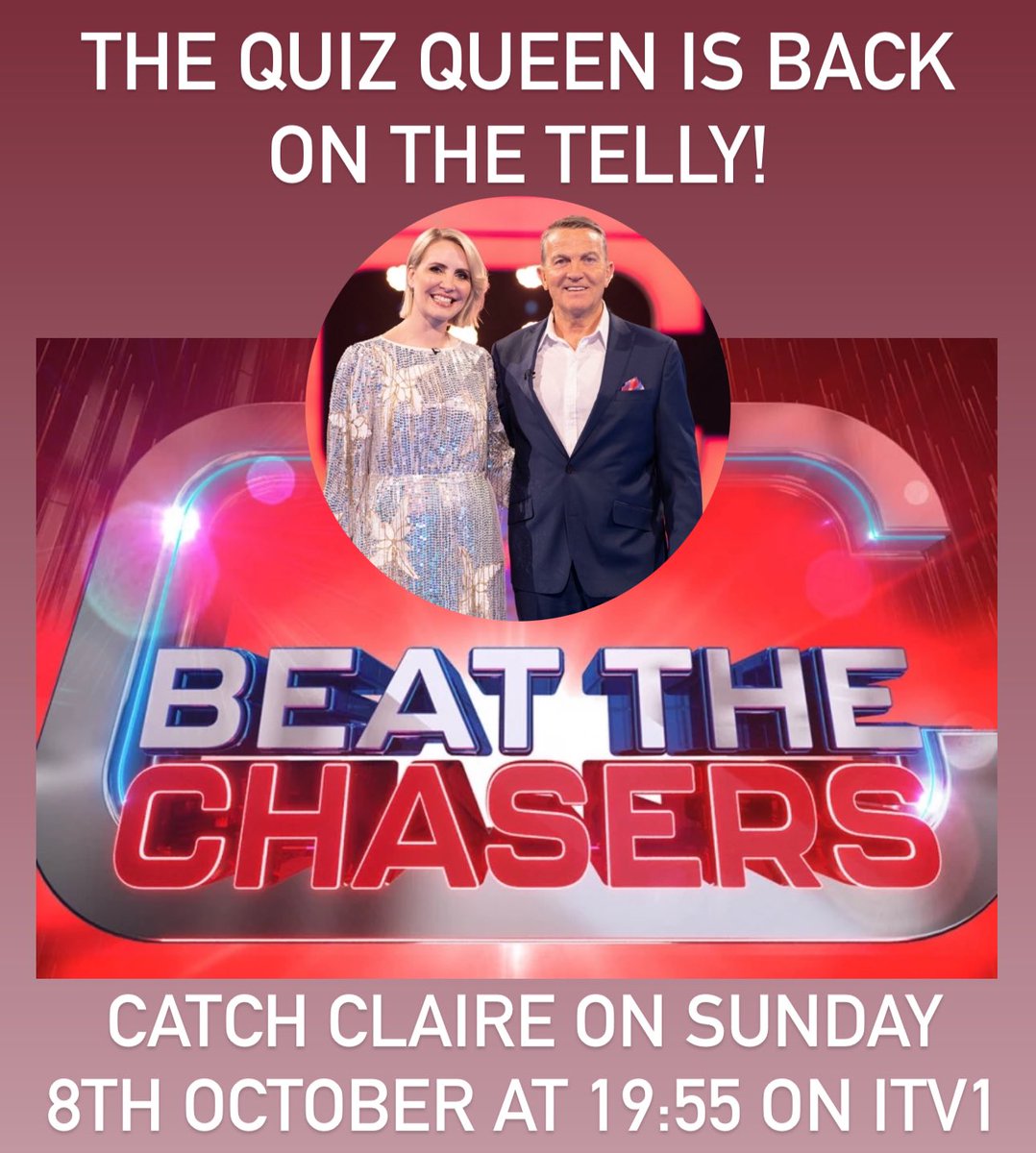 PhenomenalSteps's tweet image. The quiz queen, @_ClaireRichards is back on the telly! Not to be missed! 📺 Set those reminders!
#clairerichards #itv1 #beatthechasers #tv #uk