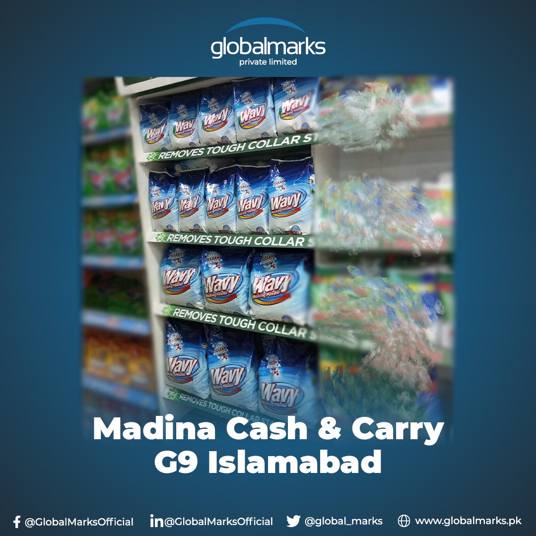 globalmarkspk's tweet photo. Wavy New Deep Clean Formula Detergent Display at Madina Cash &amp; Carry G9 Islamabad.

🛍️ Visit Us Today at Madina Cash &amp; Carry, G9 Islamabad, And Experience The Excellence Of Our Products Firsthand!

#WavyDetergent #GlobalMarks #MadinaCashAndCarry #MCC #WavyDetergentRocking https://t.co/a5jcekyl2T
