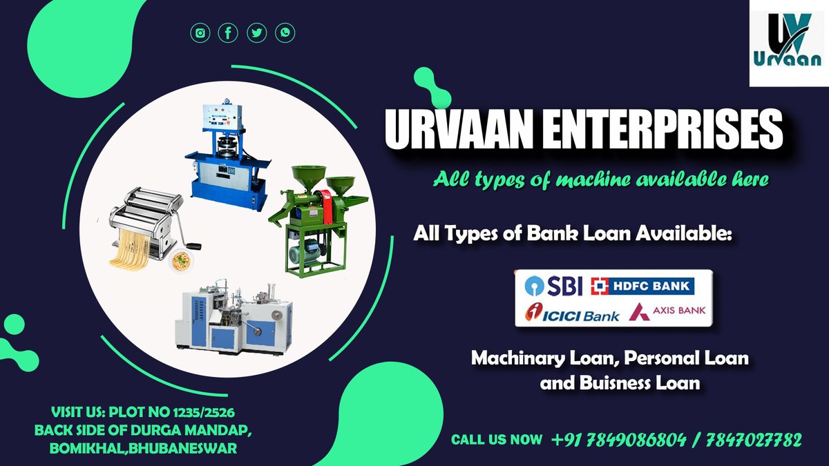 Urvaan Enterprises - All types of Machines Available here.
Plot No. 1235/2596, Backside of Durga Mandap, Bomikhal Bhubaneswar - 751010
Contact: +91 7849086804
Website: urvaanenterprises.com
#MSMEs #suparicuttingmachine #murimakingmachine #birigrindingmachine #oilmakingmachine