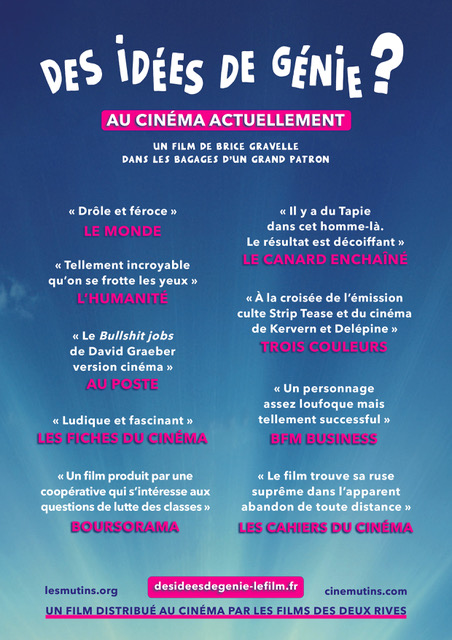 MutinsPangee's tweet photo. Ce vendredi 6/10 à 20h15 : Projection-débat au cinéma Espace St Michel à #PARIS  en présence du réalisateur et de la sociologue @Monique Pinçon-Charlot
https://t.co/NsMN1FGUNm
Des  idées de génie ? un film de Brice  Gravelle produit par les @MutinsPangee #DIDG
@Filmsdes2rives https://t.co/EyXQvnF1Mm