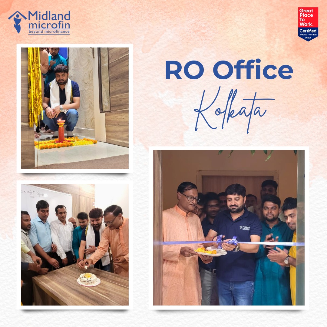 MidlandMicrofin's tweet photo. Midland is excited to announce the launch of its new RO office in the city of joy! ✨🥳

We wish to cater to and empower our clients in Kolkata through our bouquet of carefully curated microfinance loans. 

#NewBranch #Launch #KolkataBranch #MidlandMicrofin https://t.co/JoNU4NjPnv