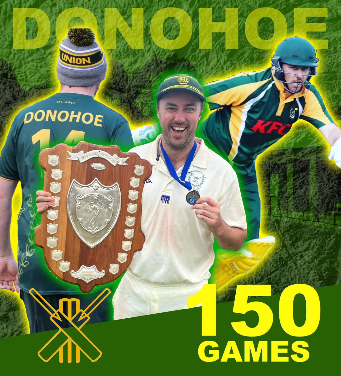 Club legend <a href="/jdonohoe12/">John Donohoe</a> set to play his 150th game against East Sandringham this saturday in Pullen Shield.

5 premiership 
1x Premiership captain 
2 centuries
145 Wickets

Congratulations Donners and show East Sandy who is boss on game day!