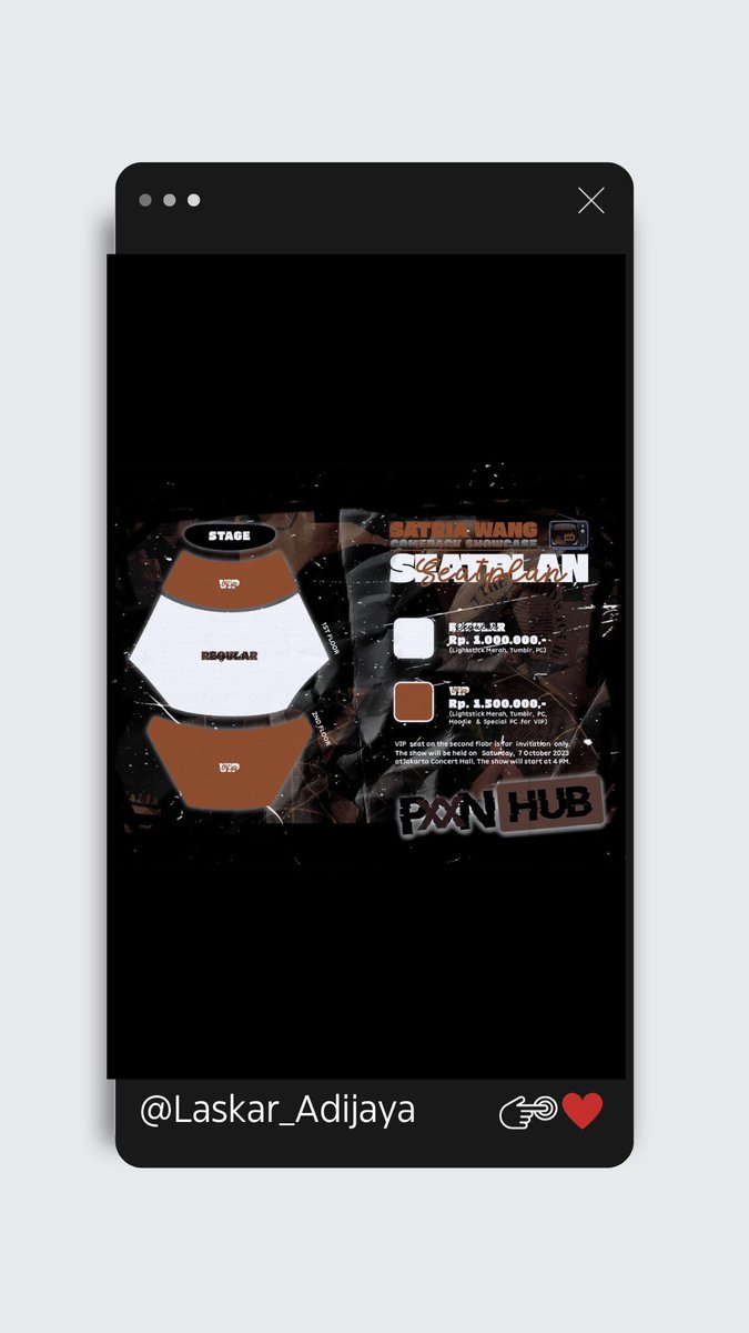 ㅤㅤ
𝐈𝐍𝐒𝐓𝐀𝐆𝐑𝐀𝐌

𝐋𝐚𝐬𝐤𝐚𝐫𝐀𝐝𝐢𝐣𝐚𝐲𝐚

 𝐏𝐗𝐗𝐍-𝐇𝐔𝐁 Showcase by Satria Wang is more closer! Get the ticket right now and access link below for get to know about how purchase the ticket/more details! Dont miss out the great showcase! x.com/SUBSORANGE/sta…

ㅤㅤ