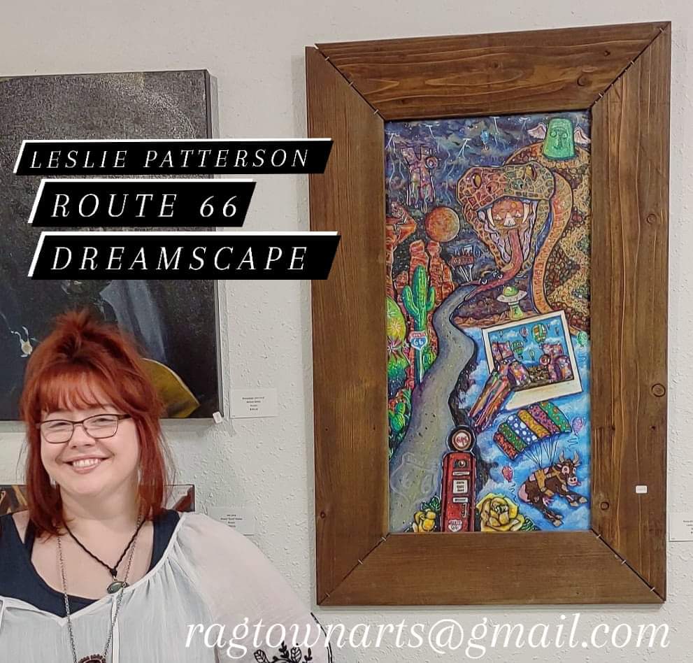 I thought you guys might enjoy a painting of mine. This is my tribute to the fun adventures on Route 66. This surreal Dreamscape portrays a good dream on the bottom half that transitions into a bad one lol. This one is a one a kind,  is available to purchase and looking for home