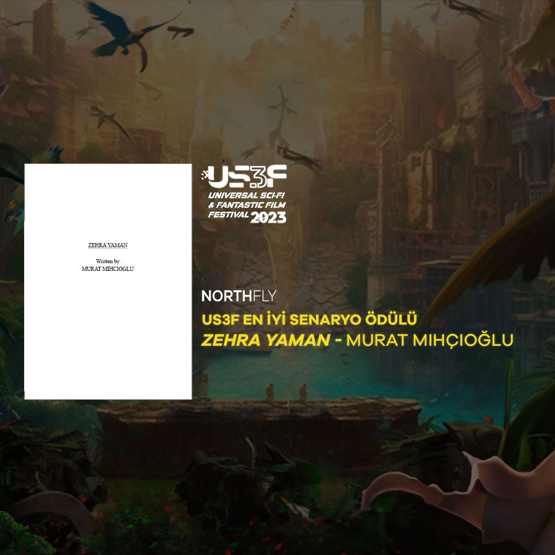 US3Fest (@us3fest) on Twitter photo US3F 2023 Ödüller sahiplerini buldu🚀💫🥰
En İyi Senaryo Ödülü Yazar Murat Mıhçıoğlu’na verildi. Çok tebrik ediyoruz.👏🏻
Ödül Takdimi:
<a href="/Northfly_aero/">NorthFLY Uçuş Akademisi</a> ✨
<a href="/TCKulturTurizm/">T.C. Kültür ve Turizm Bakanlığı</a>
AKM Yeşilçam Sineması katkılarıyla 💫 US3F 2023 Ödüller sahiplerini buldu🚀💫🥰
En İyi Senaryo Ödülü Yazar Murat Mıhçıoğlu’na verildi. Çok tebrik ediyoruz.👏🏻
Ödül Takdimi:
<a href="/Northfly_aero/">NorthFLY Uçuş Akademisi</a> ✨
<a href="/TCKulturTurizm/">T.C. Kültür ve Turizm Bakanlığı</a>
AKM Yeşilçam Sineması katkılarıyla 💫