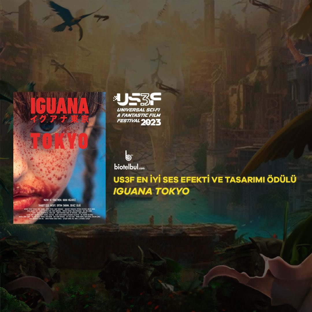 US3Fest (@us3fest) on Twitter photo US3F 2023 Ödüller sahiplerini buldu🚀💫🥰
En İyi Ses Efekti Ve Tasarımı Ödülü Iguana Tokyo filminin oldu. Çok tebrik ediyoruz.👏🏻
Ödül Takdimi:
biotelbul.com ✨
<a href="/TCKulturTurizm/">T.C. Kültür ve Turizm Bakanlığı</a>
AKM Yeşilçam Sineması katkılarıyla💫 US3F 2023 Ödüller sahiplerini buldu🚀💫🥰
En İyi Ses Efekti Ve Tasarımı Ödülü Iguana Tokyo filminin oldu. Çok tebrik ediyoruz.👏🏻
Ödül Takdimi:
biotelbul.com ✨
<a href="/TCKulturTurizm/">T.C. Kültür ve Turizm Bakanlığı</a>
AKM Yeşilçam Sineması katkılarıyla💫