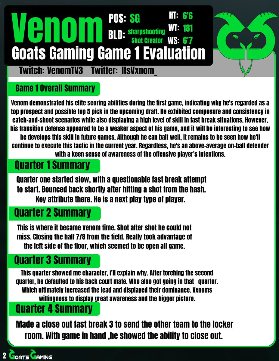 Goats Gaming 2k tweet media