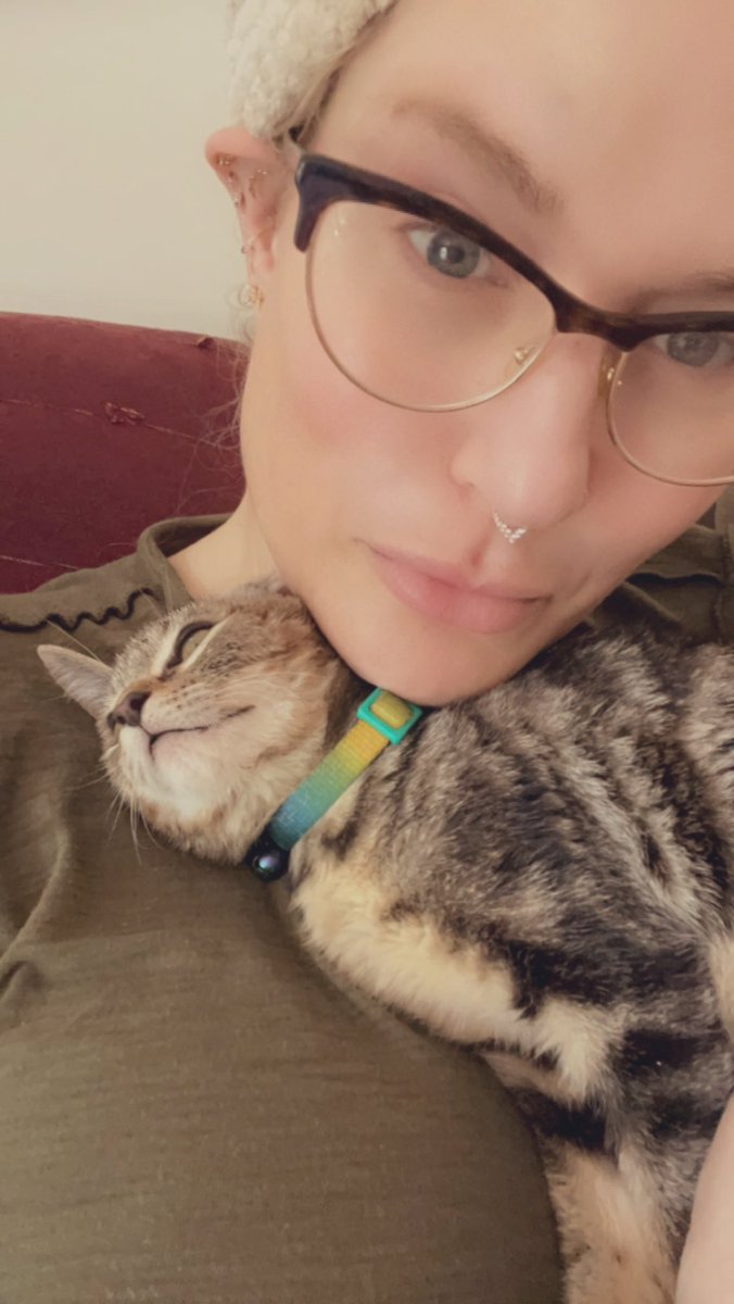 tr0picalgoth's tweet photo. @Tyra__Banksy LOL why thank you 🙏 I saw that cat tree and ordered it within 3 seconds. And my foster bb is gonna be hard to give up…Ruh roh.  😅 https://t.co/rPjwCsKRRF