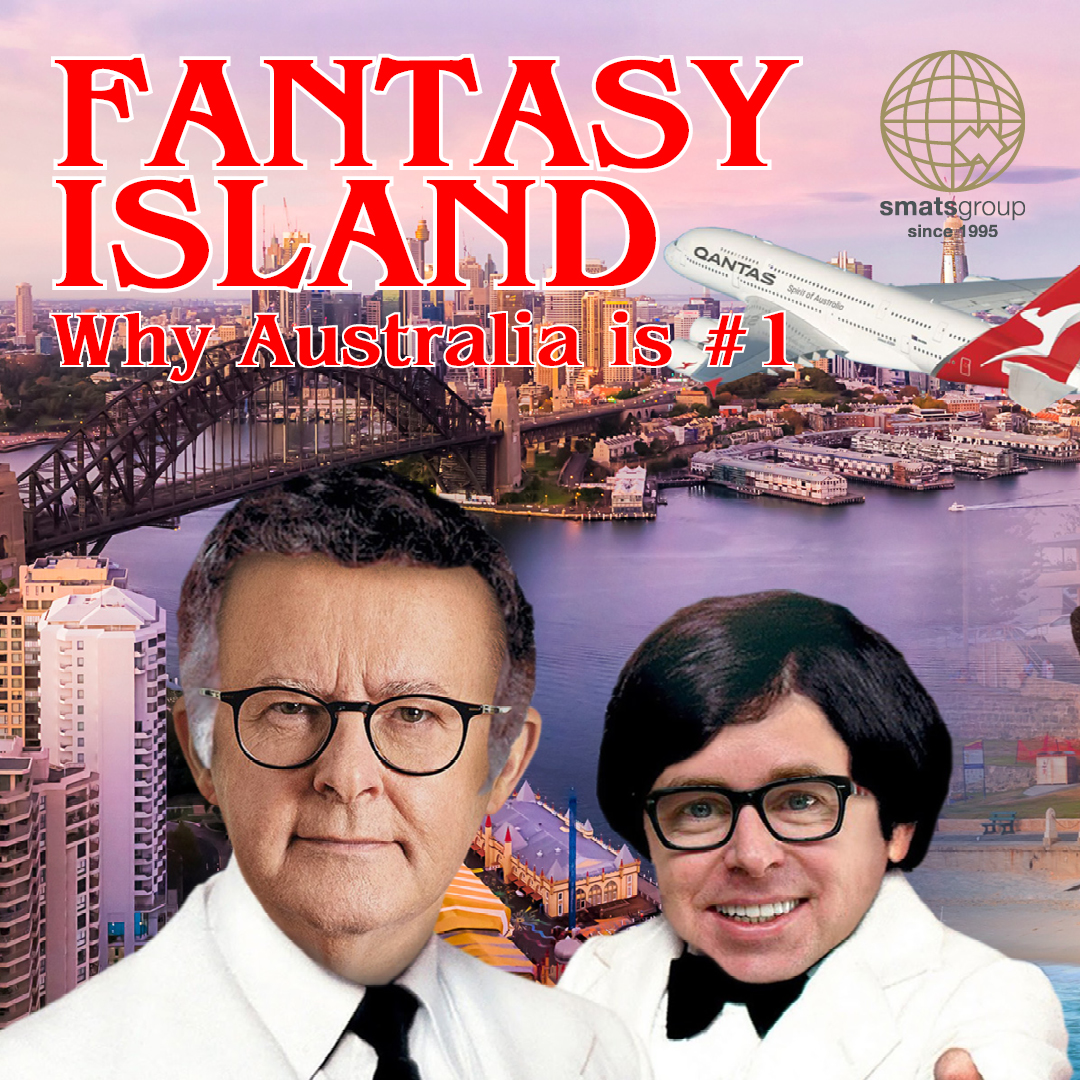 SMATS_Group's tweet photo. Steve Douglas and @SMATS_Group present 'Fantasy Island' an essential free seminar for Australian property investors, Australian expatriates &amp; intended migrants to Australia🦘

Register now for our Singapore and Hong Kong seminars: https://t.co/jwsiRnPAyg https://t.co/fSPdd5f0Iq