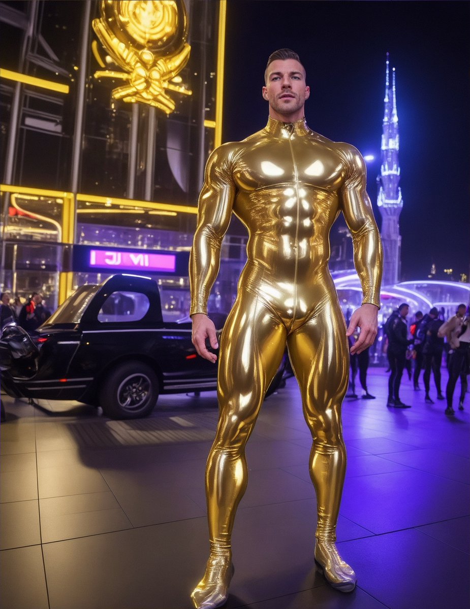 rubberizer92's tweet photo. 🌟 Prepare for an electrifying night on #OBEYseason10 - "Future Lover"! 🌐 Witness the golden aspirations of Thomas - Belgium 🇧🇪 as he envisions a rubberized future of prosperity. More on Instagram &amp; Tumblr: rubberizer92. #FutureLover #SemiFinals #RubberRevolution #VoteNow 🏆💫 https://t.co/UosFyZBerp