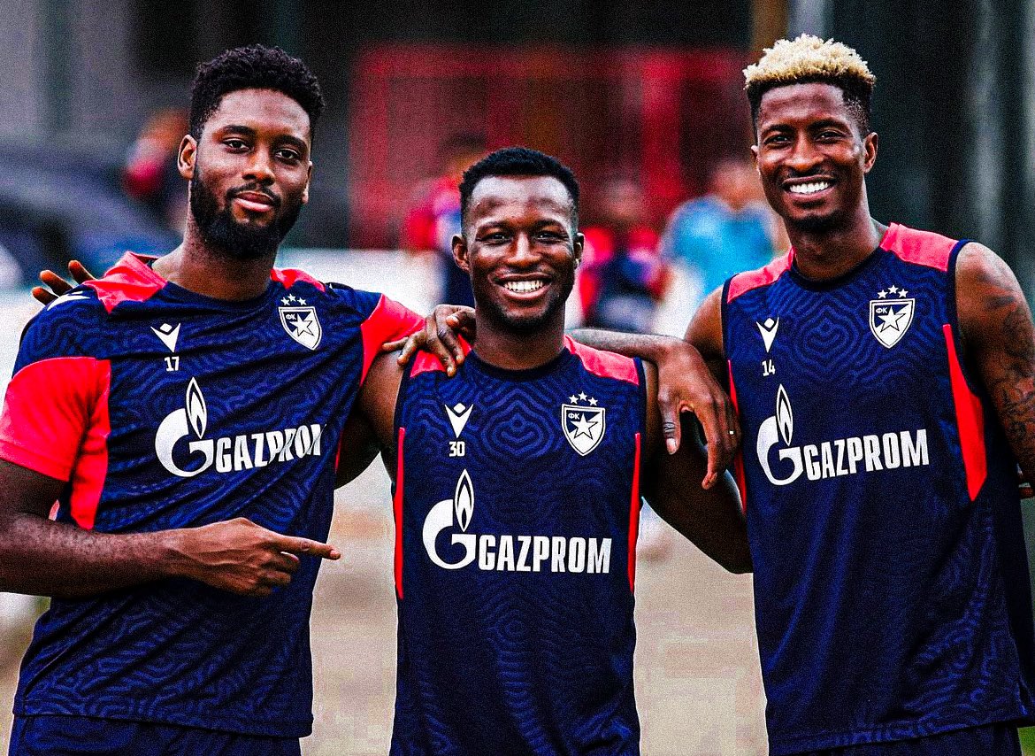SannieDaara's tweet photo. The two goals of Red Star Belgrade in the #UCL against Swiss club Young Boys:
🇸🇳 Chérif Ndiaye scorer
🇬🇭 Osman Bukari assist
🇬🇭 Osman Bukari scorer
🇨🇮 Jean-Phillipe Krasso assist
#Africanconnection 🌍💪🏽 https://t.co/lPKpUjMSFH