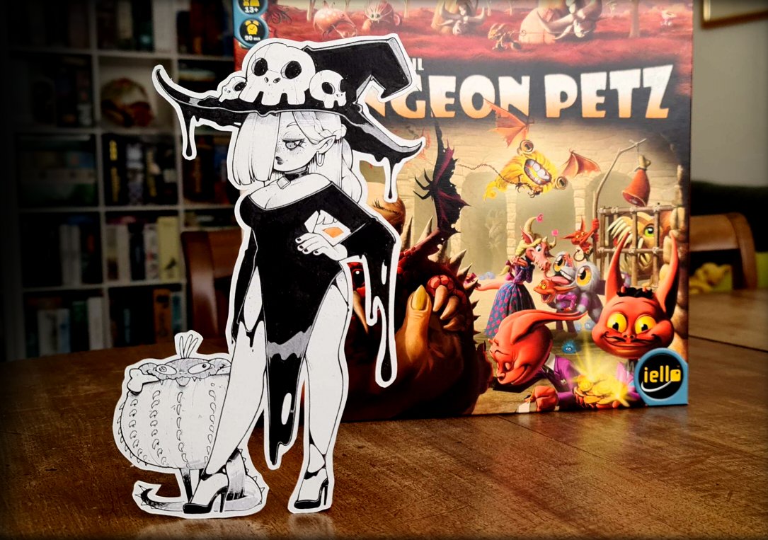 #Inktober - BoardGames x Ladies vol.2  
#06 - Dungeon Petz