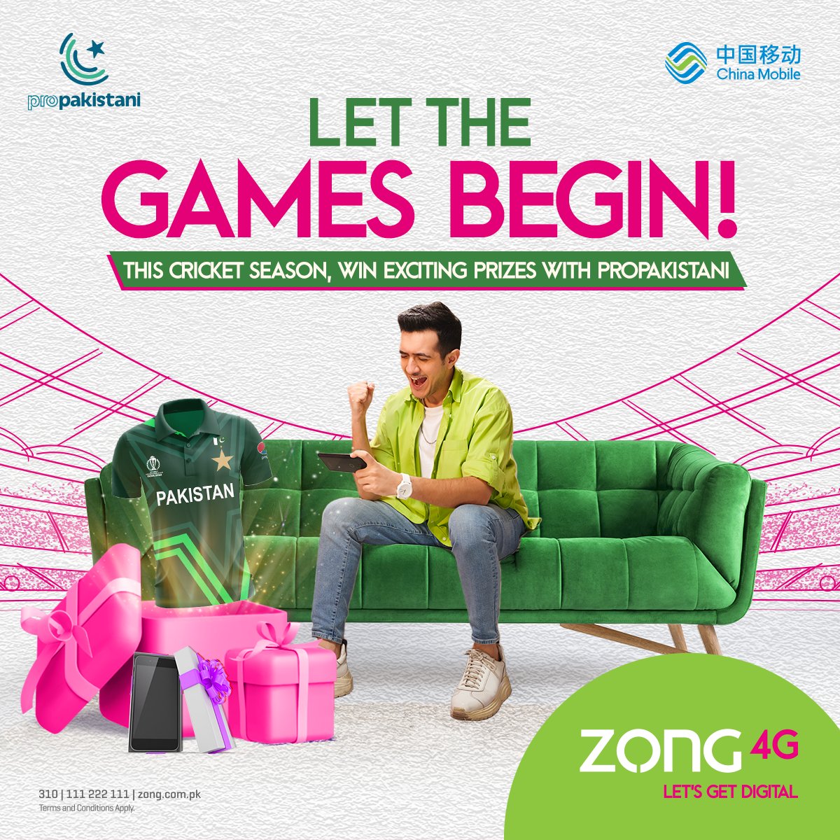 Zongers's tweet photo. Score big with Zong and ProPakistani!
Unlock a world of rewards and exclusive offers throughout the cricket season. Stay connected, stay ahead, and win exciting prizes! #LetsGetDigital with #Zong4G #MausamiExperts https://t.co/PzaSgHiNBu