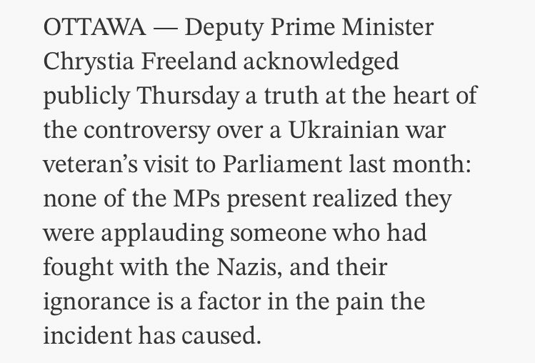 I feel like parliamentary reporters shouldn’t accept something as “truth” because Chrystia Freeland said so.