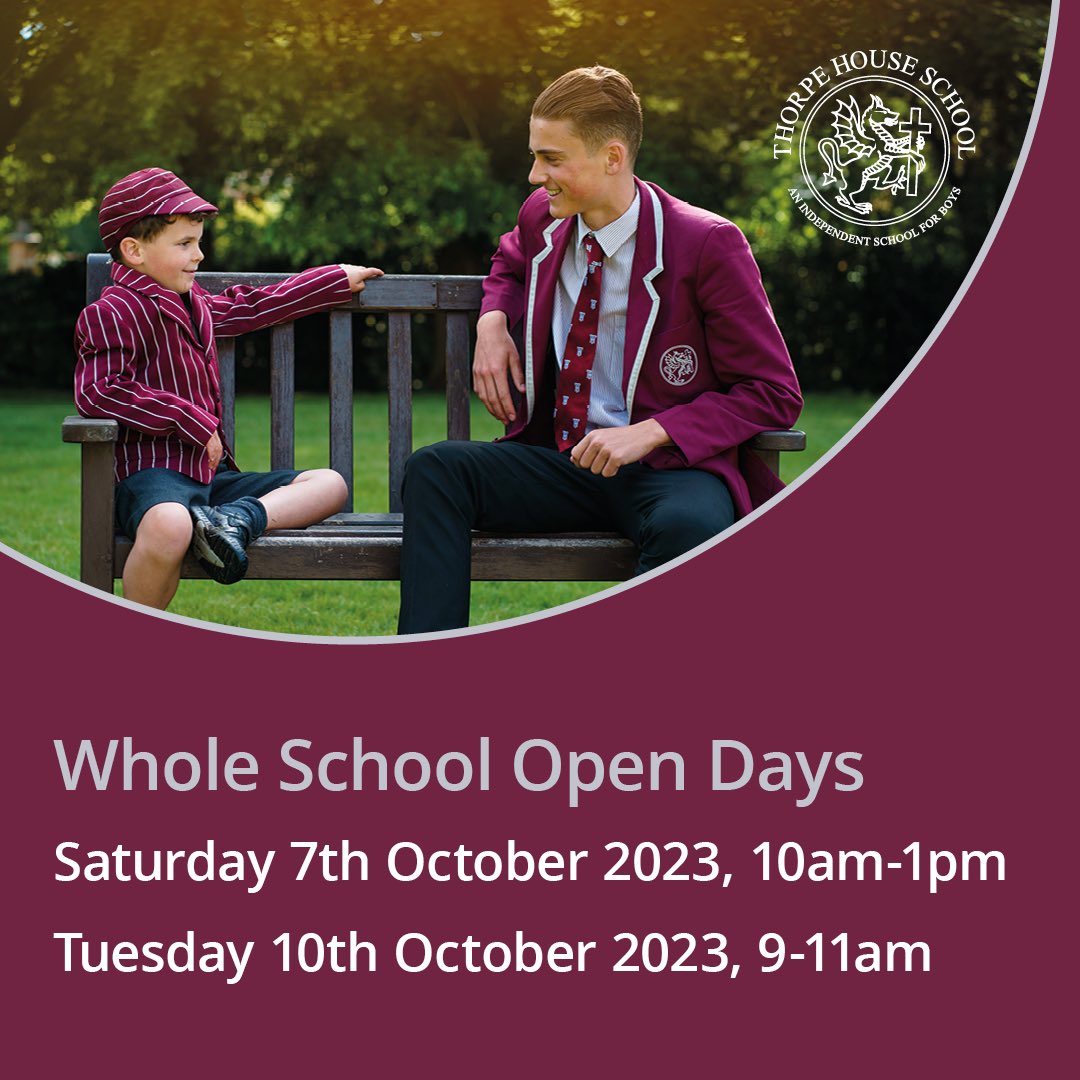 Join us tomorrow for our whole school open morning or experience the school in action on Tuesday. Register your interest at thorpehouse.co.uk #creatingthefuture