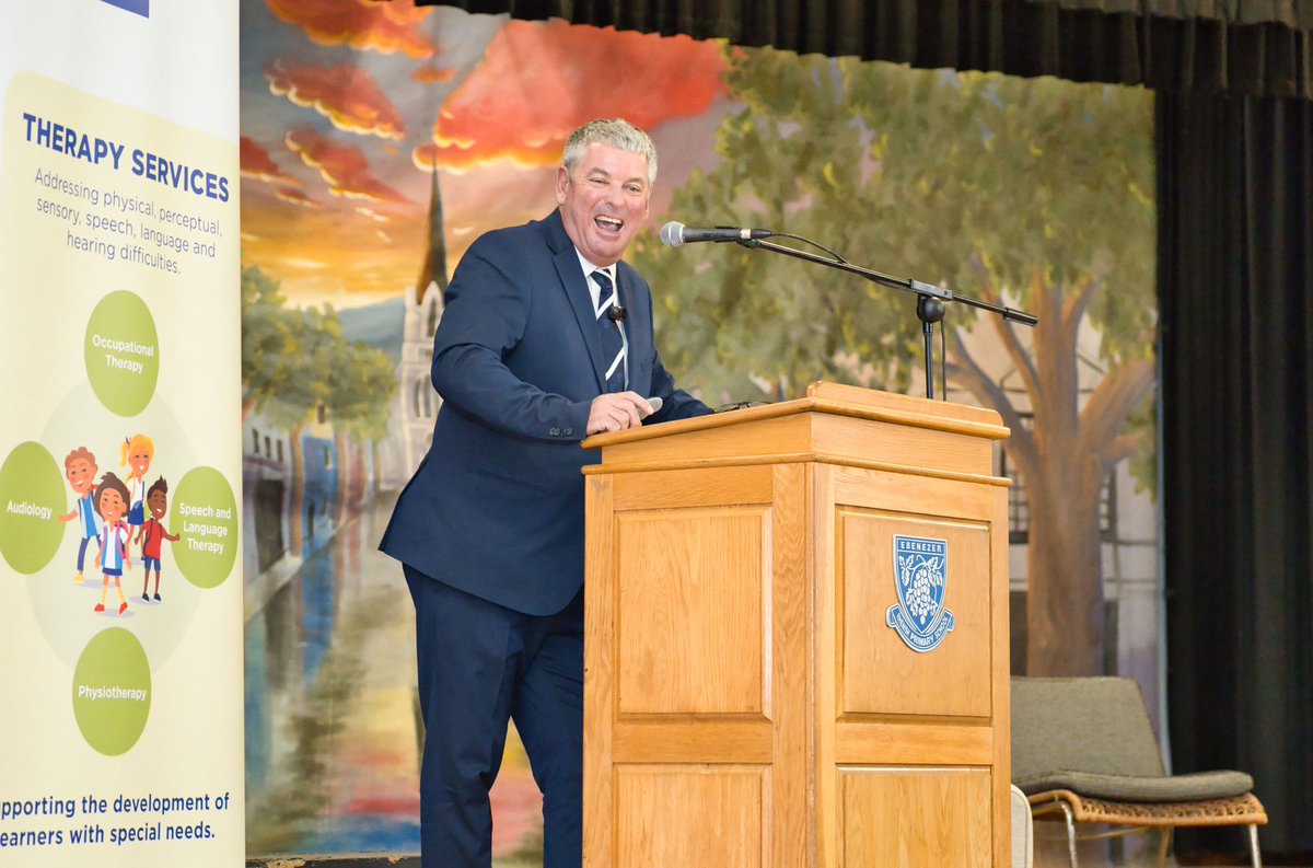 Alex Hall, principal at Rhenish Primary School welcomes the attendees to the school and the conference.