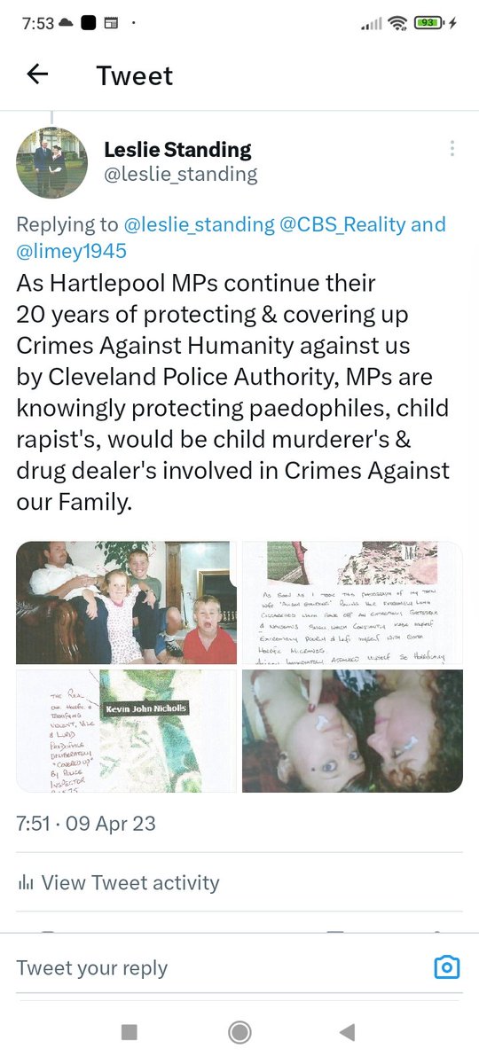 leslie_standing's tweet photo. @kwilliam111 @UnityNewsNet Twenty Year's. Cleveland Police Authority UK Continue to Protect Rapist's, Paedophiles, Drug Dealer's/User's &amp; would be Child Killer's . Cleveland Police Authority Keep them in Their Police Safe House in Billingham. Co. Cleveland. UK. Police use these Criminals as "Victim's".FACT https://t.co/VMGBJBSgLV