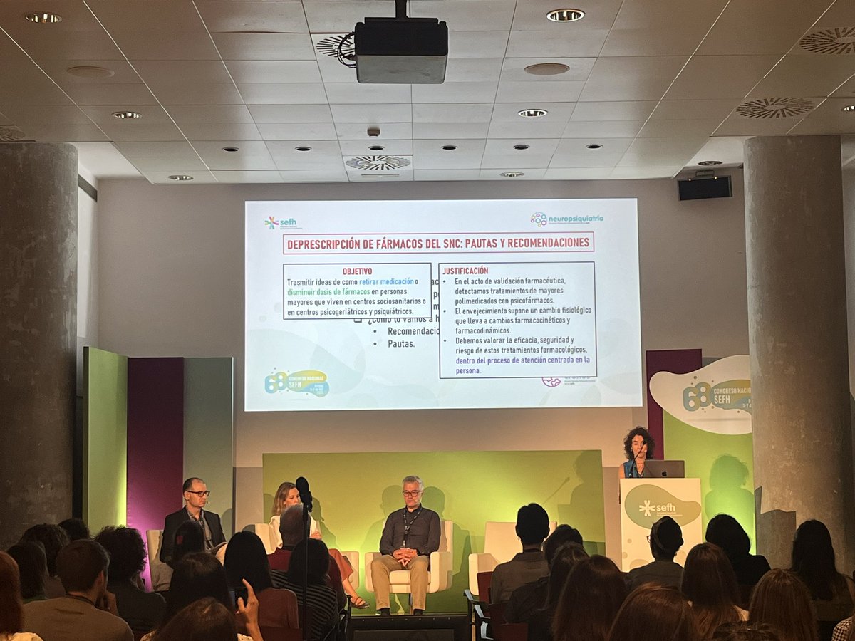 🎙️<a href="/marianiriarte/">Marian Iriarte</a> del <a href="/neuropsiquiSEFH/">Grupo Farmacia Neuropsiquiátrica SEFH</a> nos destaca que los neurofármacos se tienen que retirar despacio para evitar el #sindromeabstinencia y #retirada en #sefh23