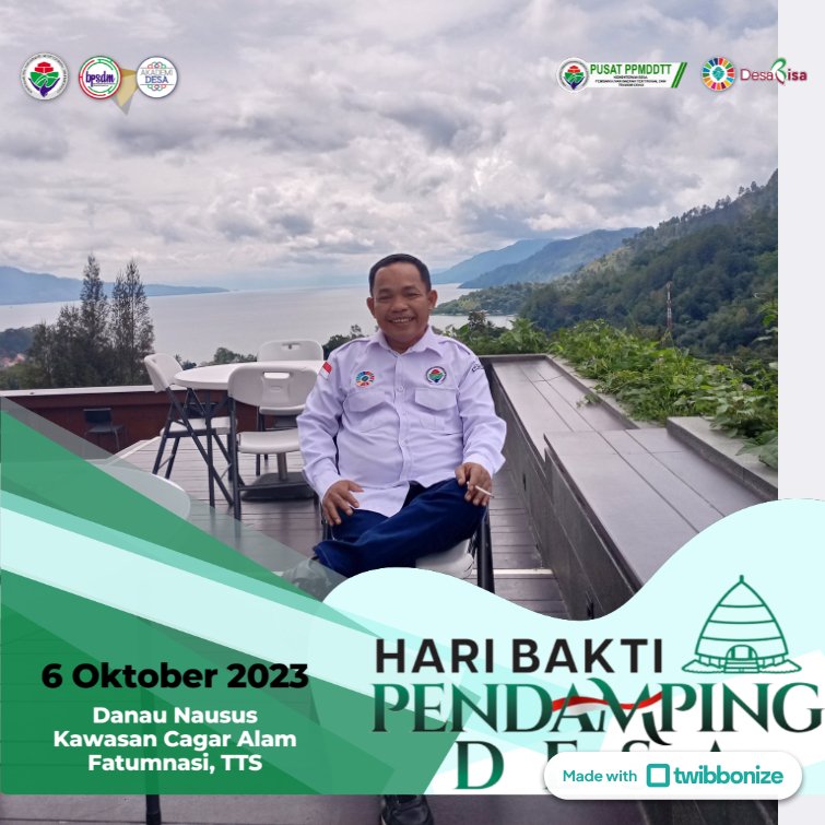 Selamat Hari Bakti Pendamping Desa 6 Oktober 2023 Semoga pendamping Desa semakin Jaya fasilitasi membangun Desa

#PercayaDesaDesaBisa

<a href="/jokowi/">Joko Widodo</a> 
<a href="/halimiskandarnu/">ABDUL HALIM ISKANDAR</a>
@Kemendespdtt
<a href="/malik_haramain/">malikharamain</a>
<a href="/imansyukri/">Iman Sukri</a>
<a href="/taufikmadjid71/">IG : taufik.madjid</a>
@yusradaridesa 
<a href="/azzameldzikrie/">#SantriIndonesia</a> 
<a href="/tppkemendes/">TPP KEMENDES</a>