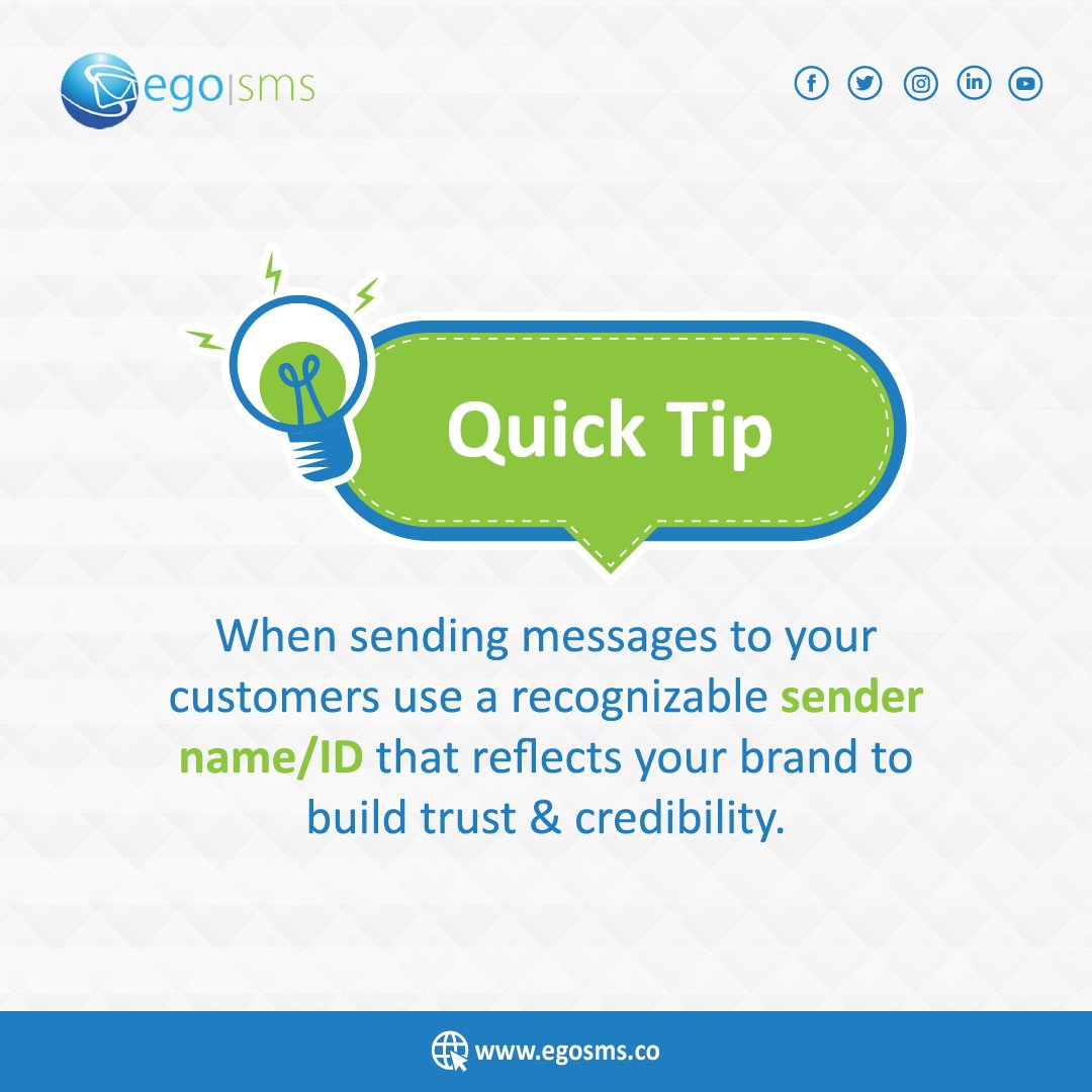 Egosms's tweet image. 🤝 Building trust starts with recognition. When recipients see a familiar name, they&apos;ll open your messages with confidence, knowing it&apos;s from a trusted source. 🧐 

To learn more, visit: egosms.co/blog/?p=836

#MessagingTips #BrandMessaging #egosms